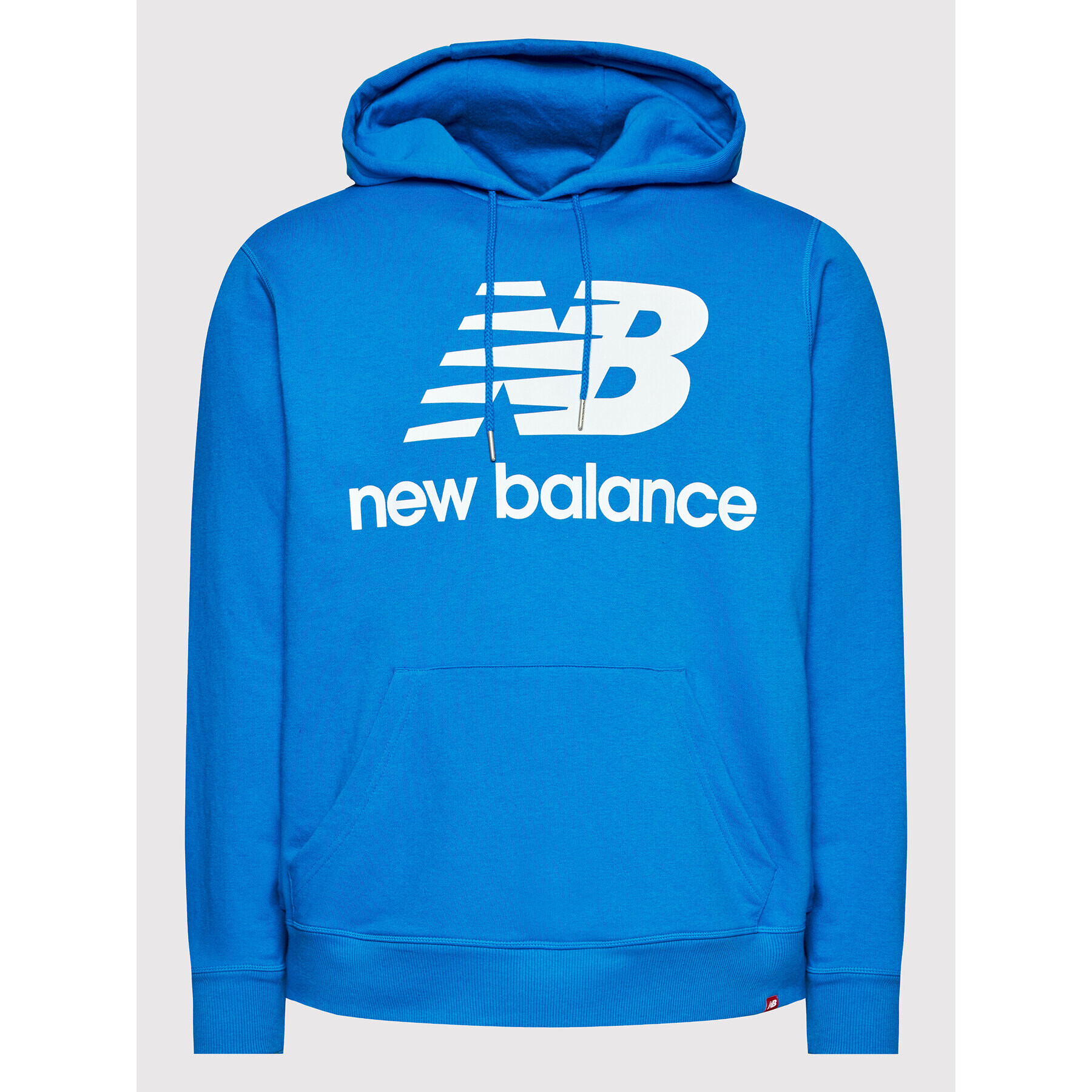 New Balance Mikina Essentials Stacked Logo MT03558 Modrá Relaxed Fit - Pepit.cz