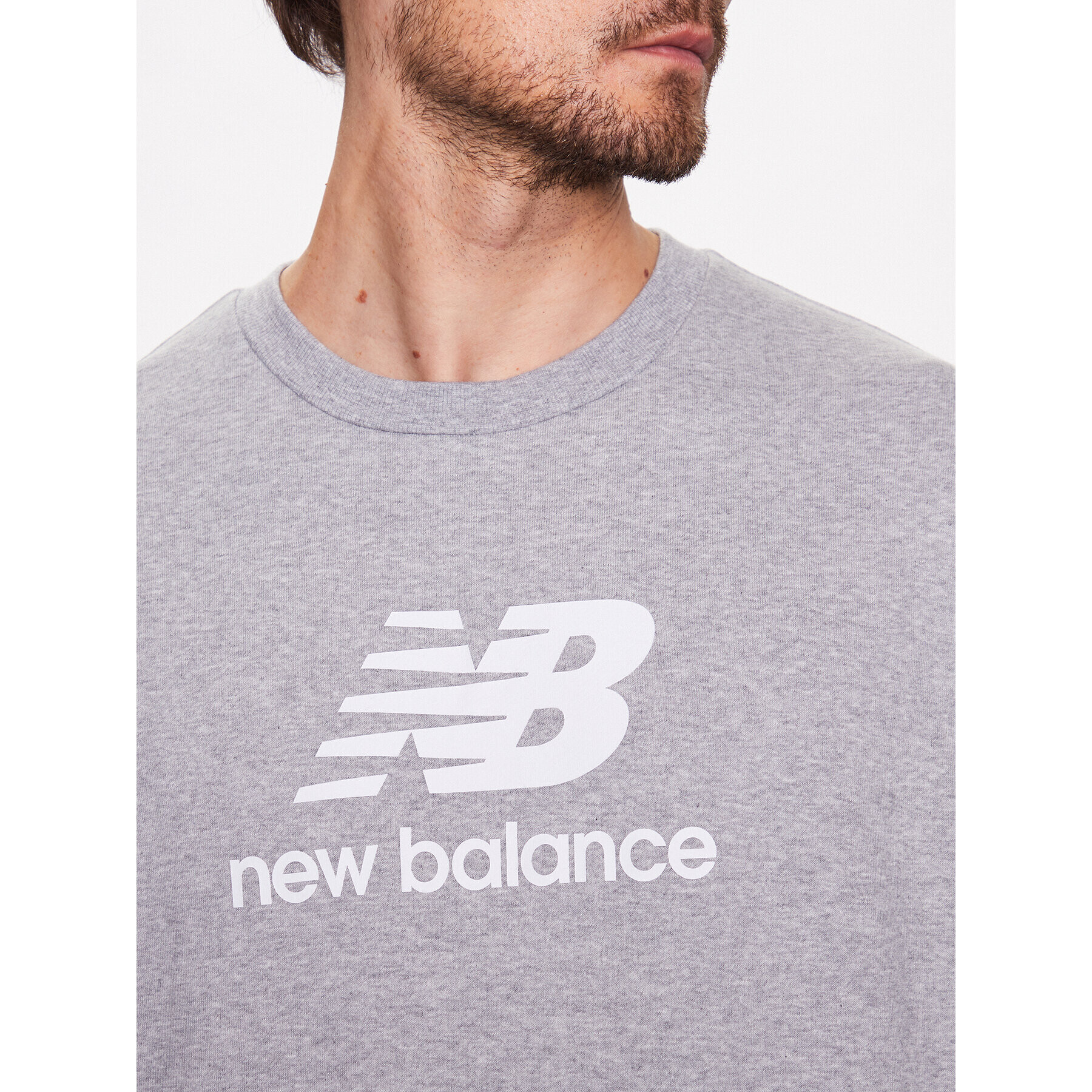 New Balance Mikina MT31538 Šedá Relaxed Fit - Pepit.cz