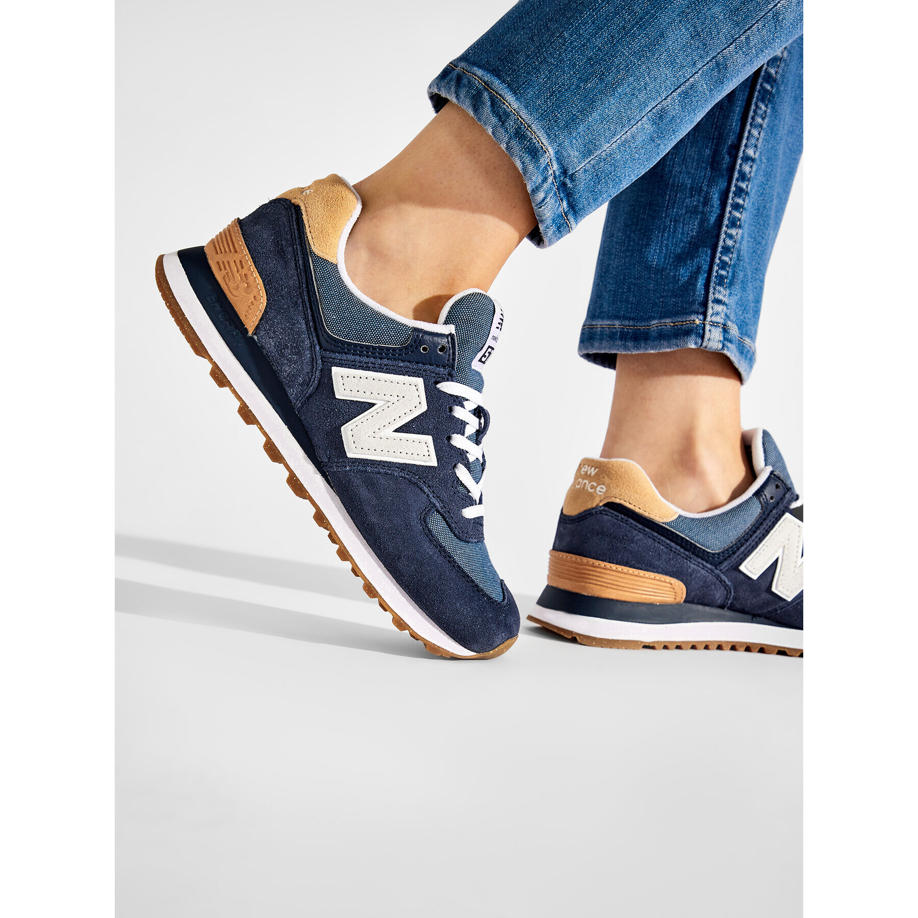 New Balance Sneakersy WL574RG2 Tmavomodrá - Pepit.cz