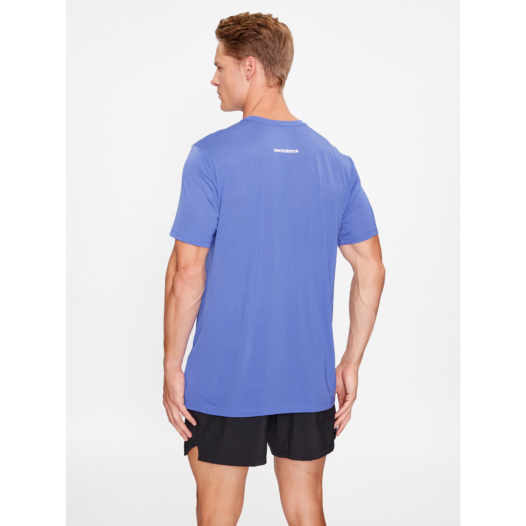 New Balance T-Shirt Accelerate Short Sleeve MT23222 Modrá Regular Fit - Pepit.cz