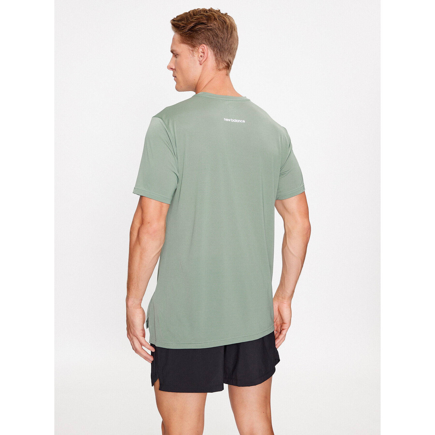 New Balance T-Shirt Accelerate Short Sleeve MT23222 Zelená Regular Fit - Pepit.cz