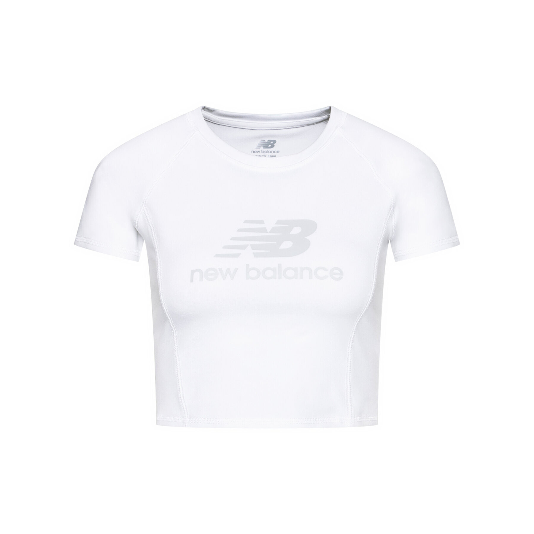 New Balance T-Shirt Athletics Podium WT03503 Bílá Fitted Fit - Pepit.cz