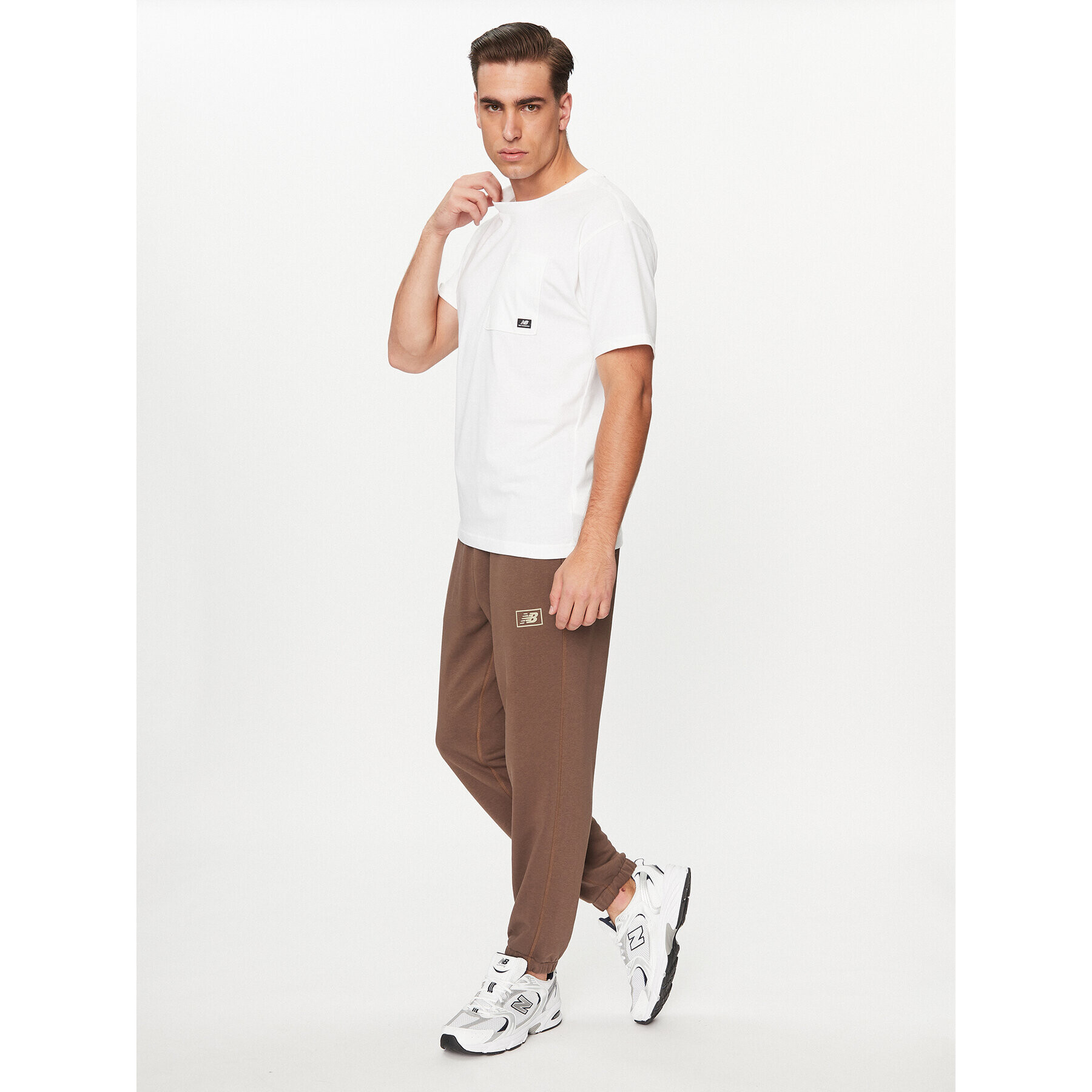 New Balance T-Shirt Essentials Reimagined Cotton Jersey Short Sleeve T-shirt MT31542 Bílá Regular Fit - Pepit.cz