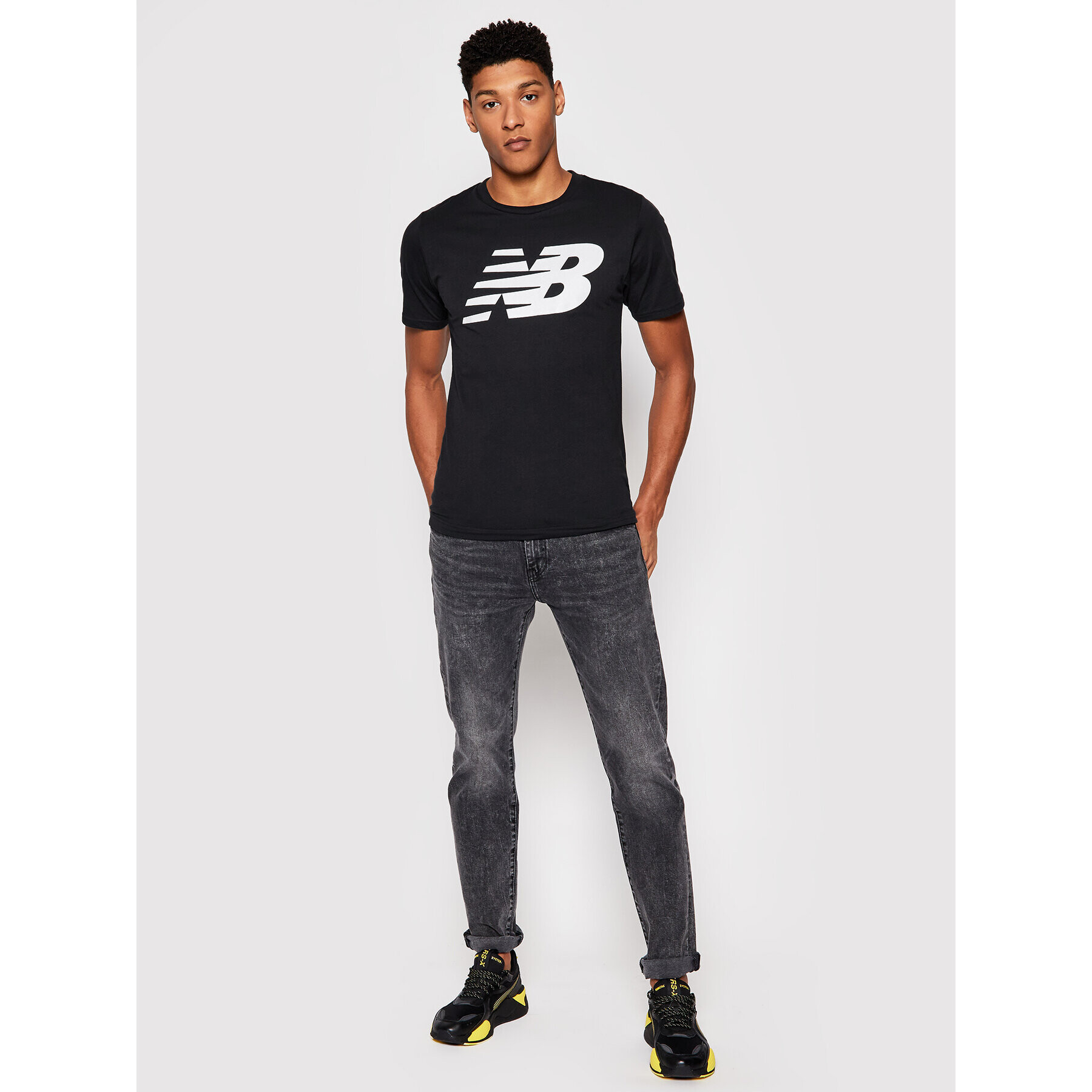 New Balance T-Shirt MT03919 Černá Regular Fit - Pepit.cz