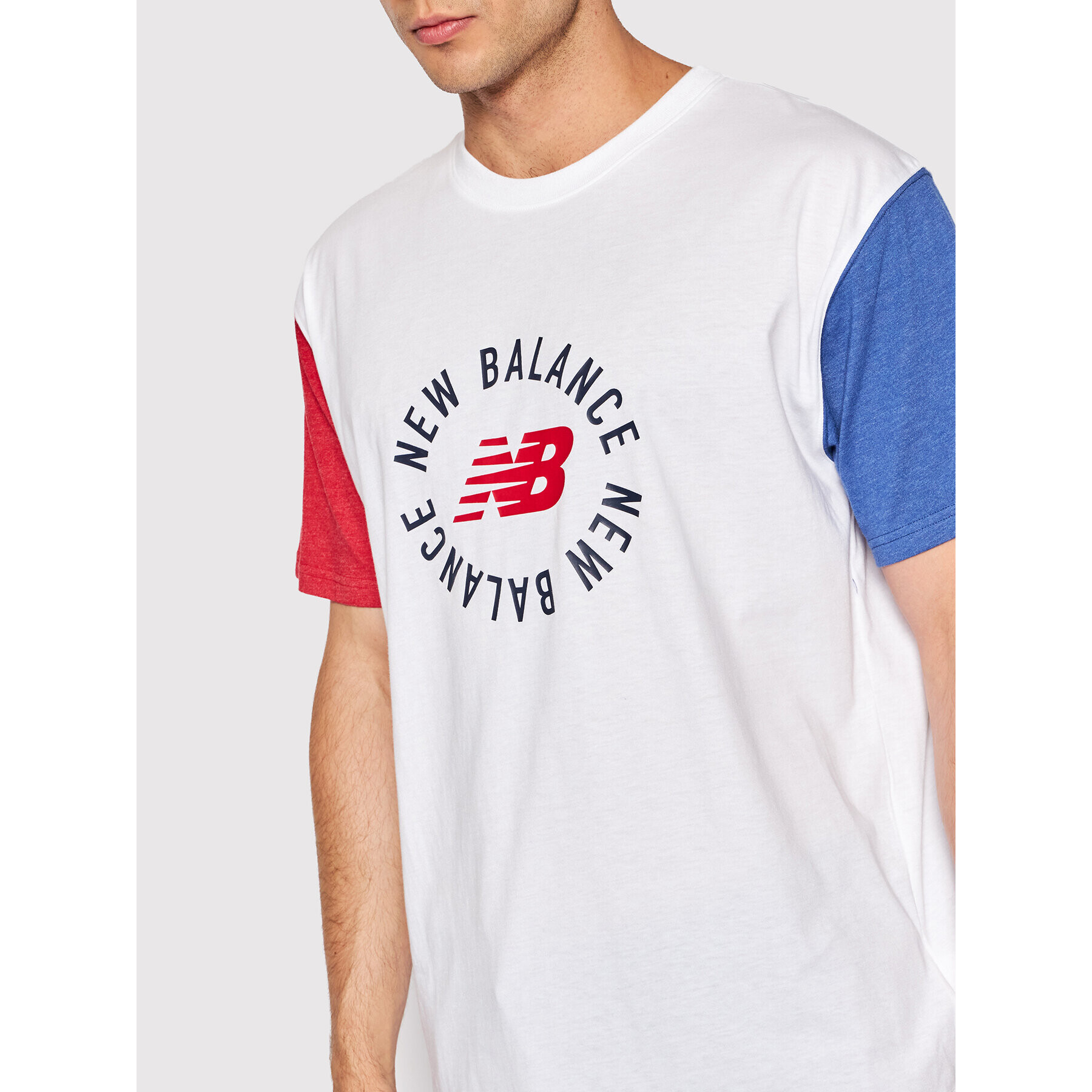 New Balance T-Shirt MT21901 Bílá Relaxed Fit - Pepit.cz