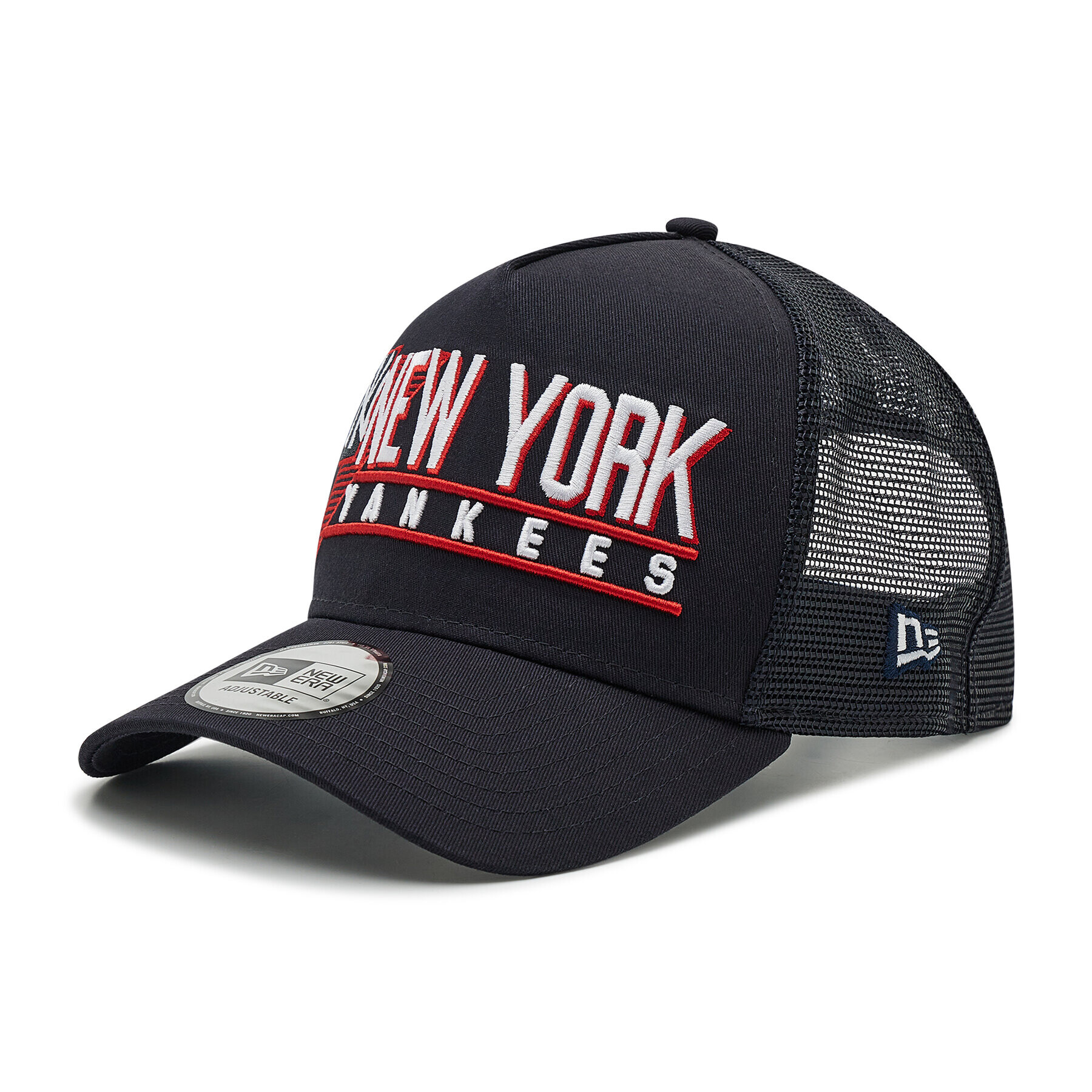 New Era Kšiltovka New York Yankees Graphic Logo A-Frame Trucker 60222488 Tmavomodrá - Pepit.cz