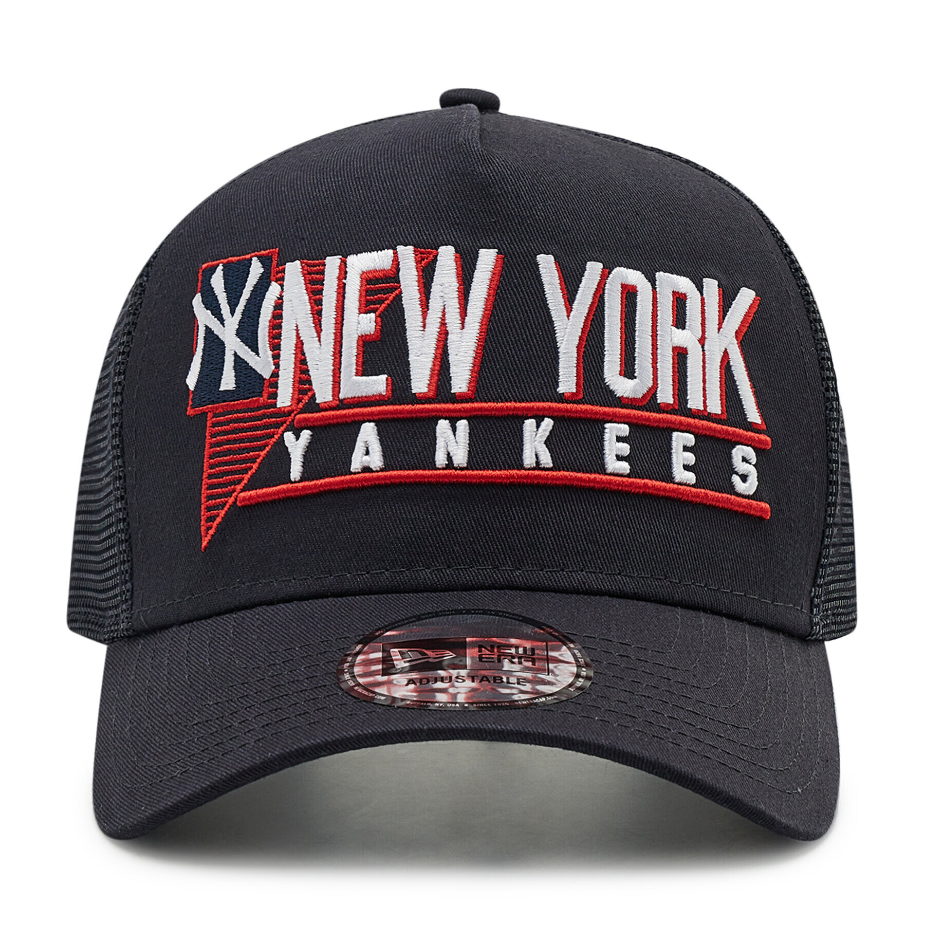 New Era Kšiltovka New York Yankees Graphic Logo A-Frame Trucker 60222488 Tmavomodrá - Pepit.cz