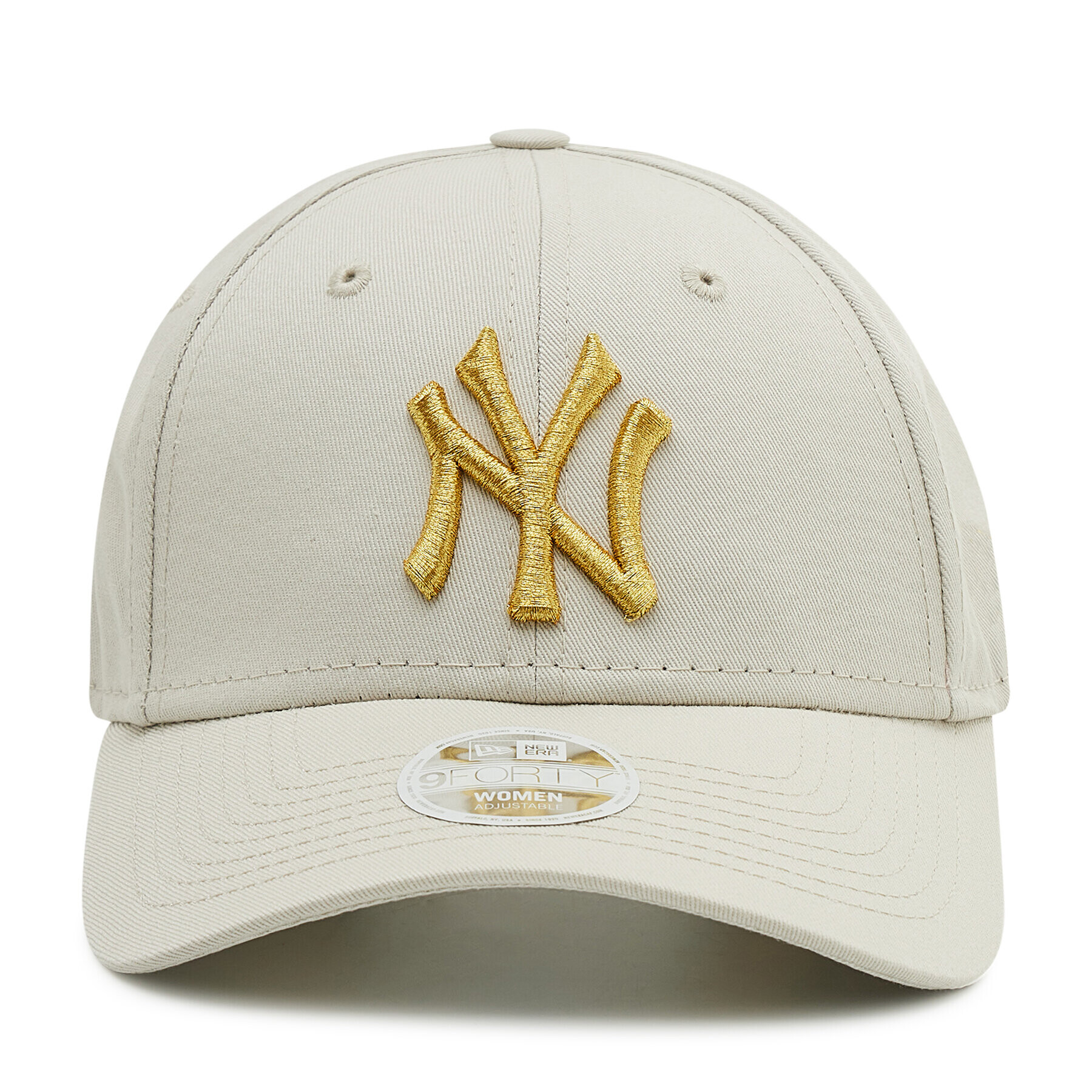 New Era Kšiltovka New York Yankees Metallic 60222491 Béžová - Pepit.cz