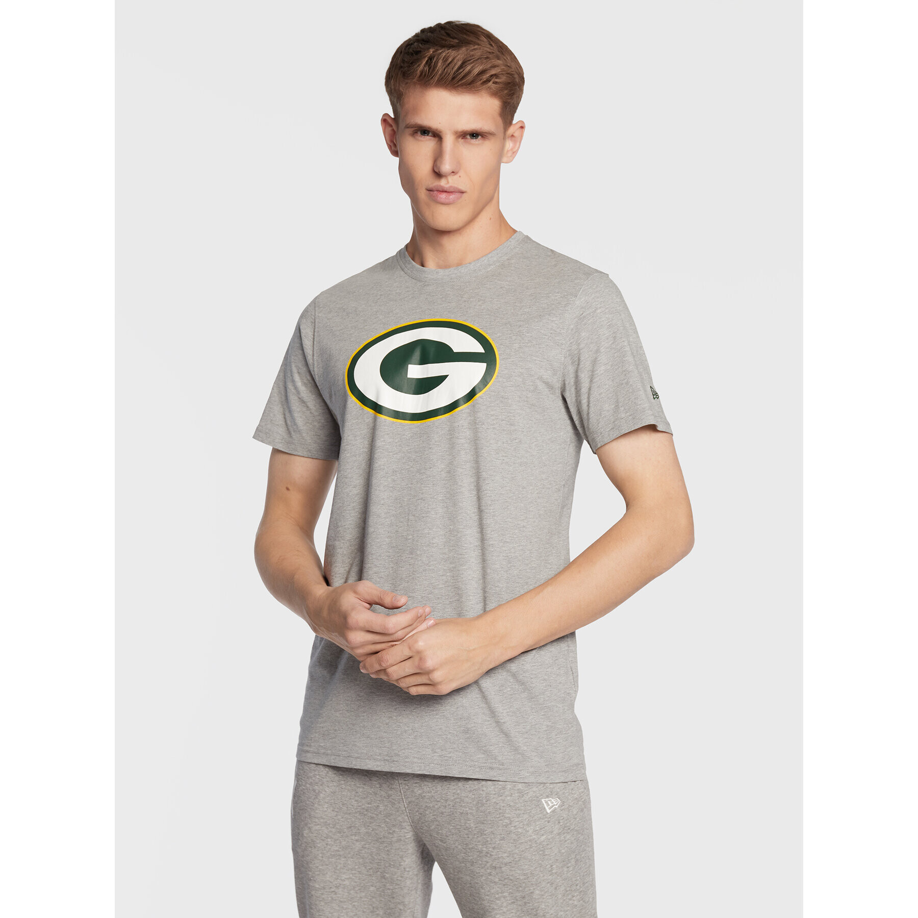 New Era T-Shirt Green Bay Packers Team Logo 11073669 Šedá Regular Fit - Pepit.cz