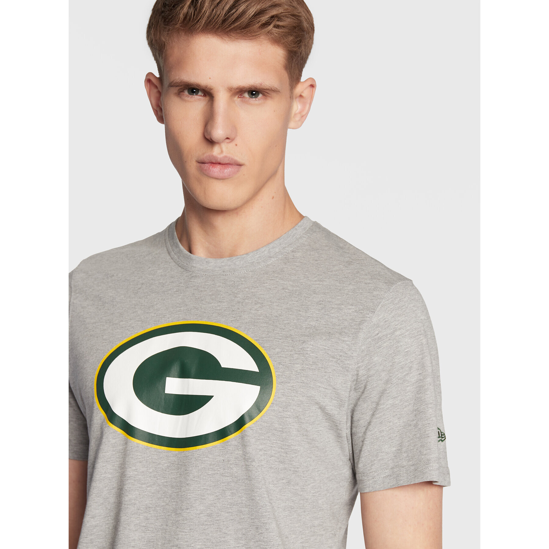 New Era T-Shirt Green Bay Packers Team Logo 11073669 Šedá Regular Fit - Pepit.cz