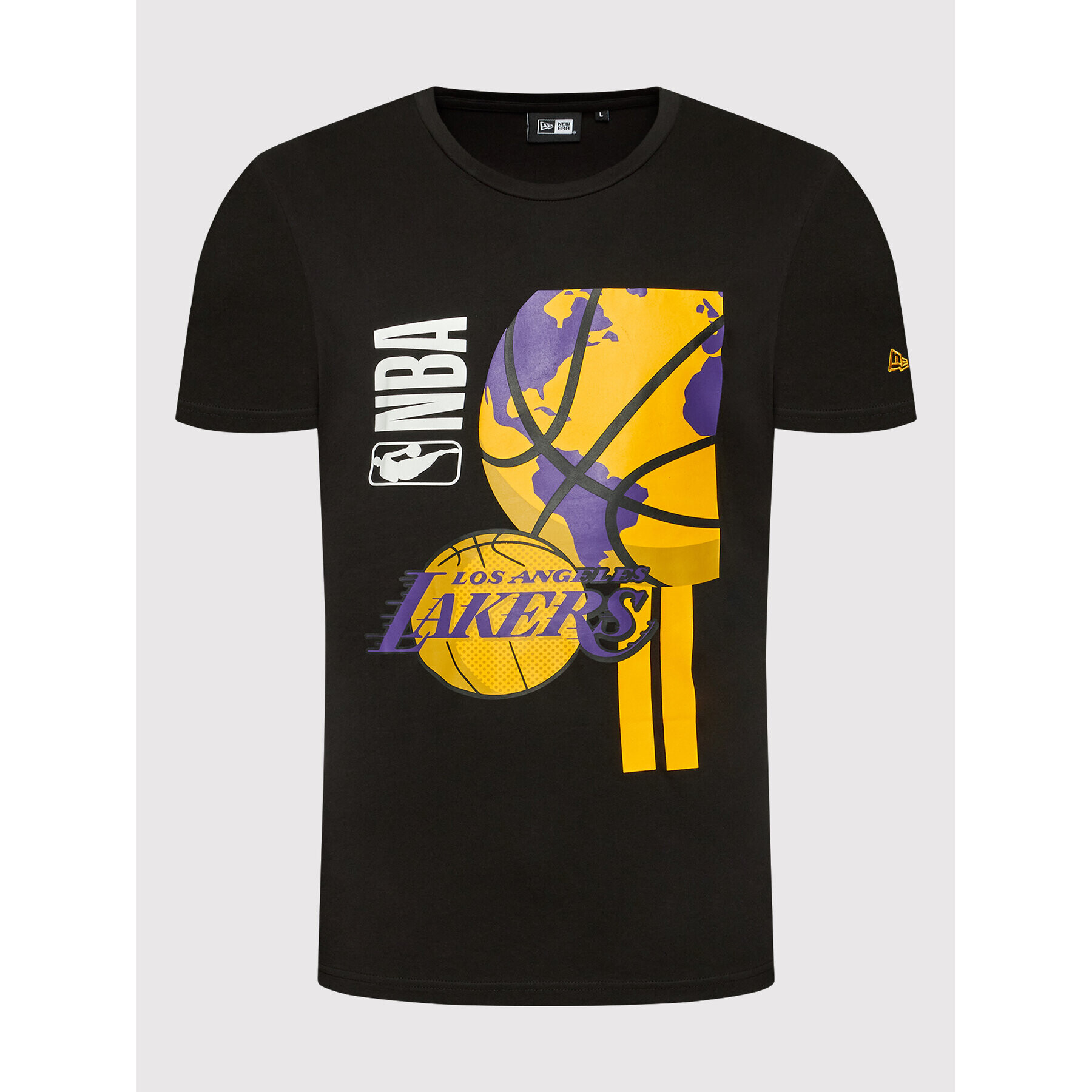 New Era T-Shirt Lakers NBA Globe 13083916 Černá Regular Fit - Pepit.cz