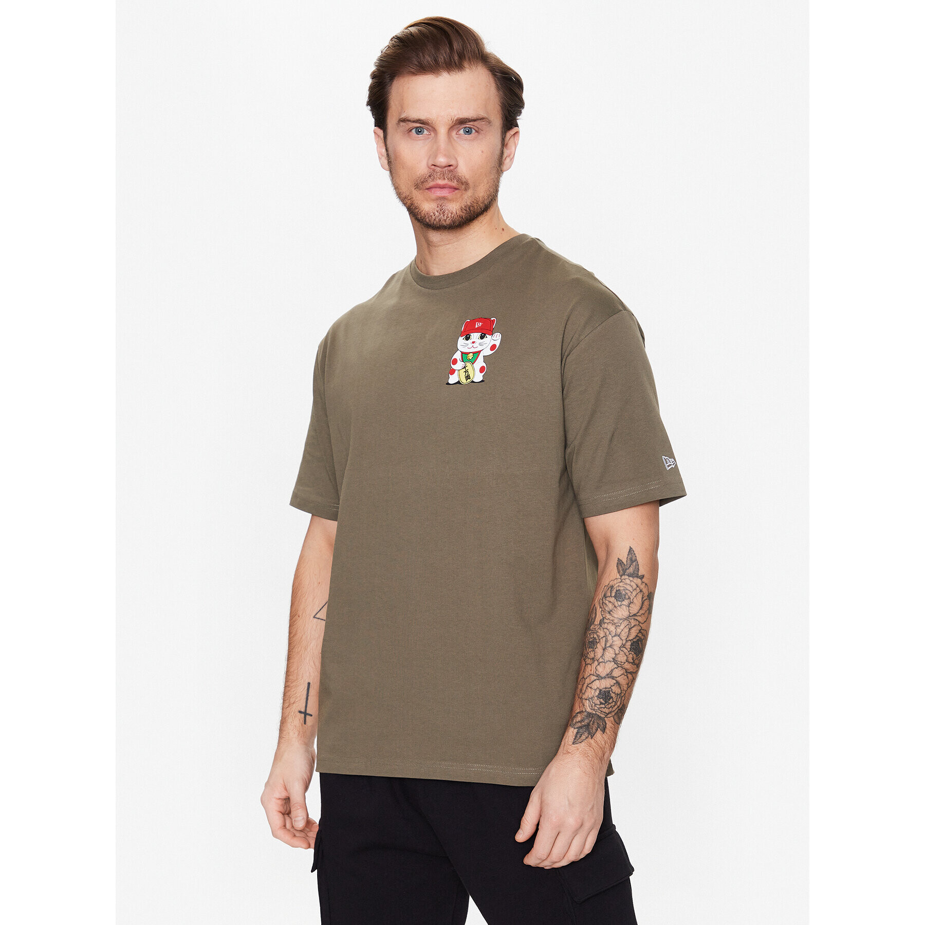 New Era T-Shirt Lucky Paws Character 60332250 Zelená Oversize - Pepit.cz