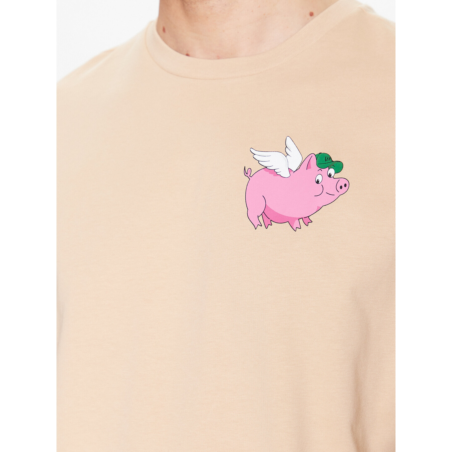 New Era T-Shirt Lucky Pig Character 60332260 Béžová Oversize - Pepit.cz