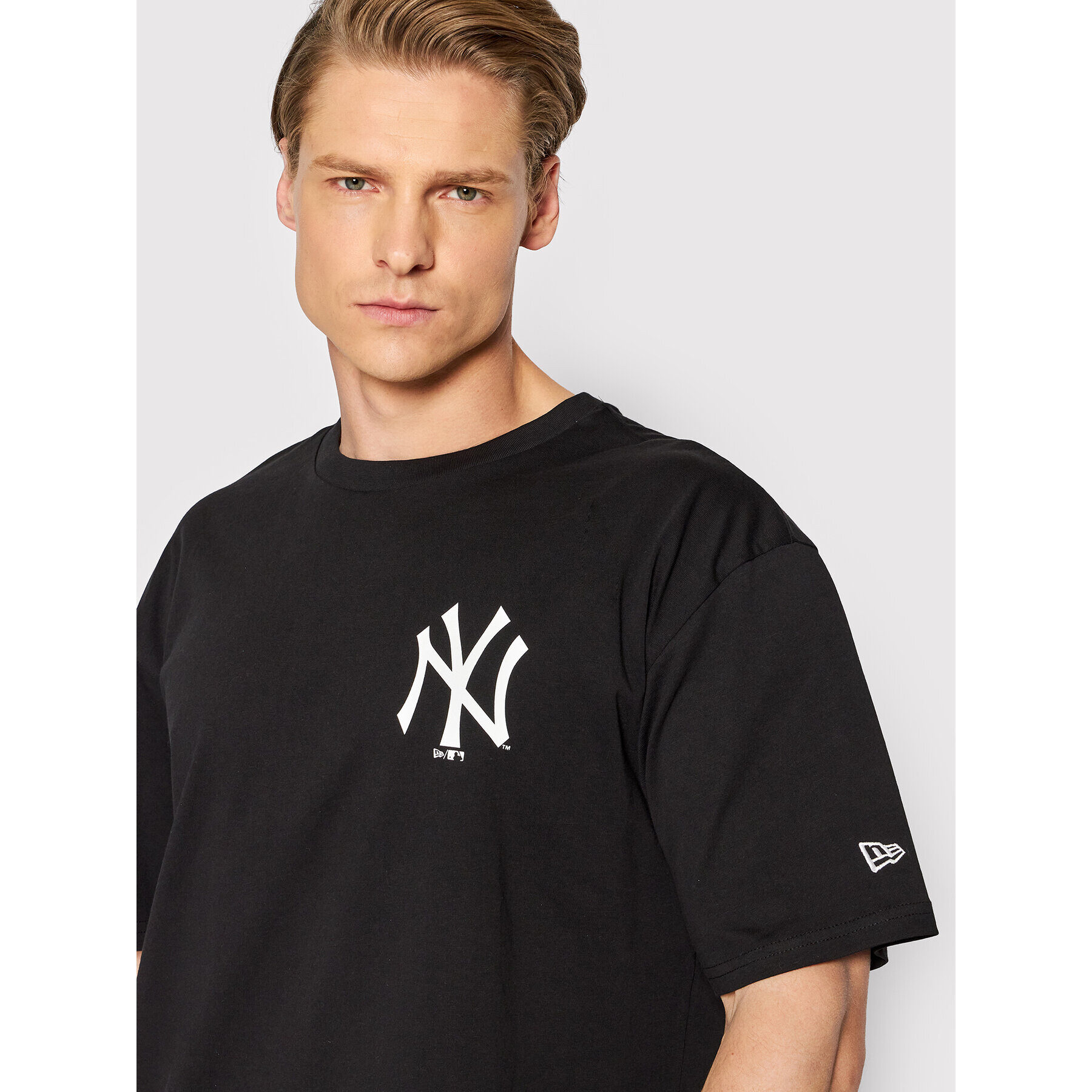 New Era T-Shirt Mlb Big Logo 12195450 Černá Regular Fit - Pepit.cz