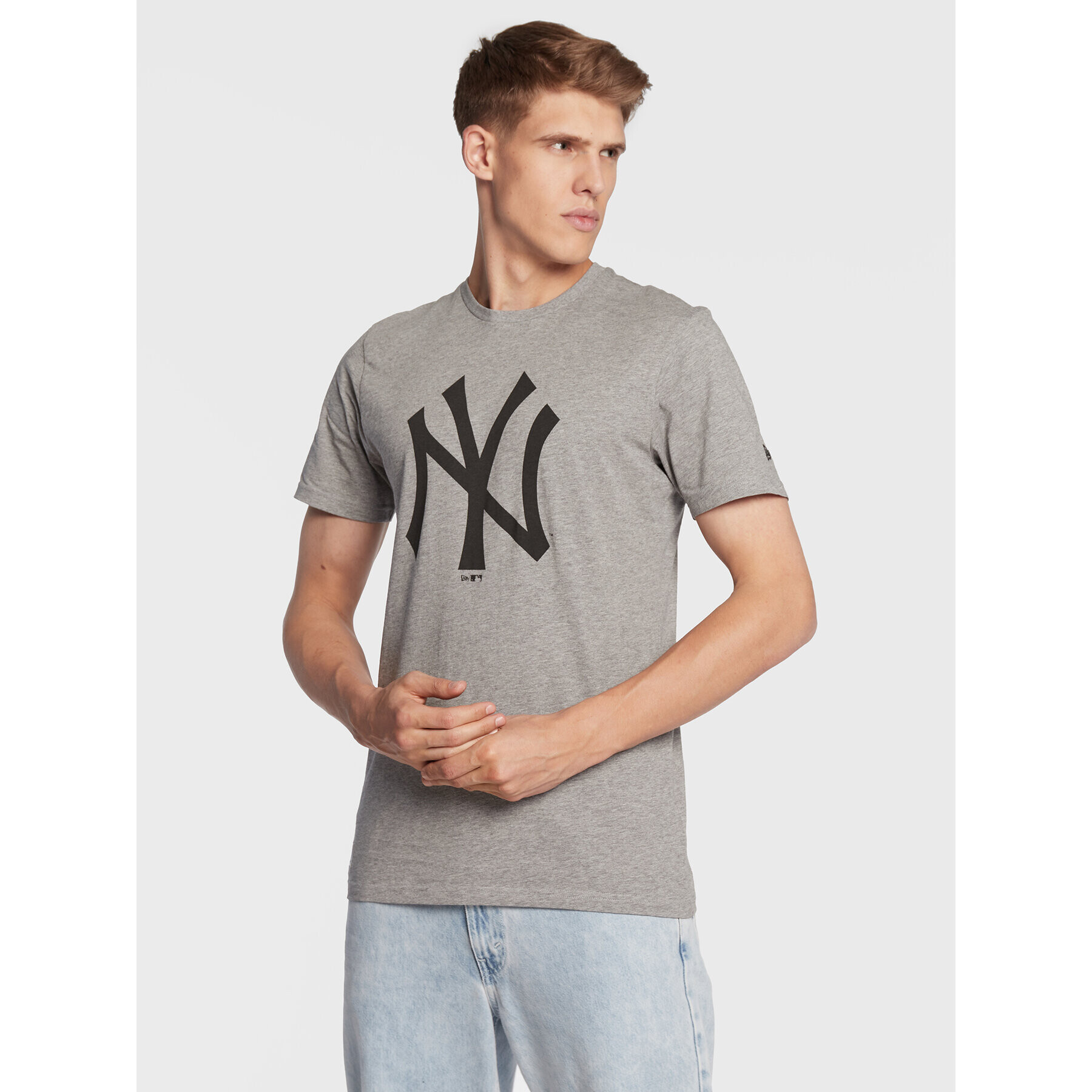 New Era T-Shirt New York Yankees MLB Team Logo 11863696 Šedá Regular Fit - Pepit.cz