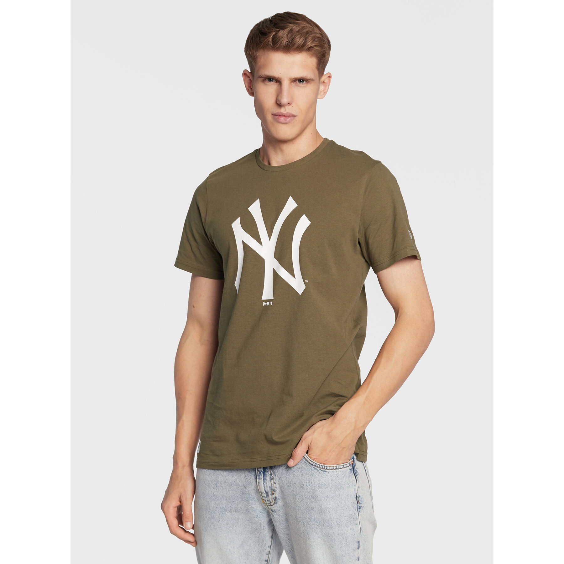 New Era T-Shirt New York Yankees Team Logo 11863694 Zelená Regular Fit - Pepit.cz