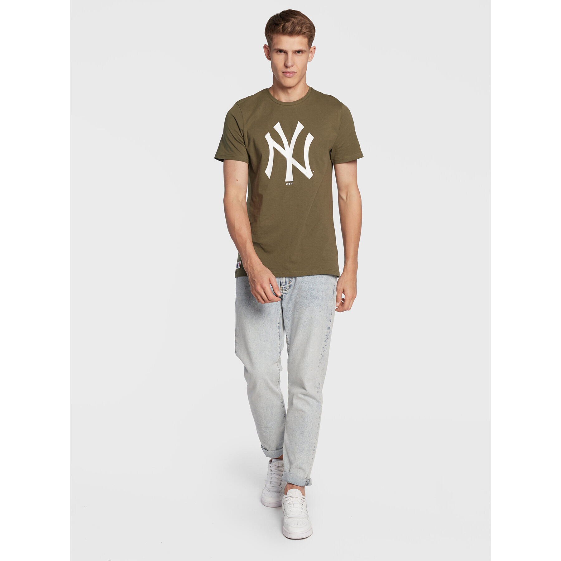 New Era T-Shirt New York Yankees Team Logo 11863694 Zelená Regular Fit - Pepit.cz