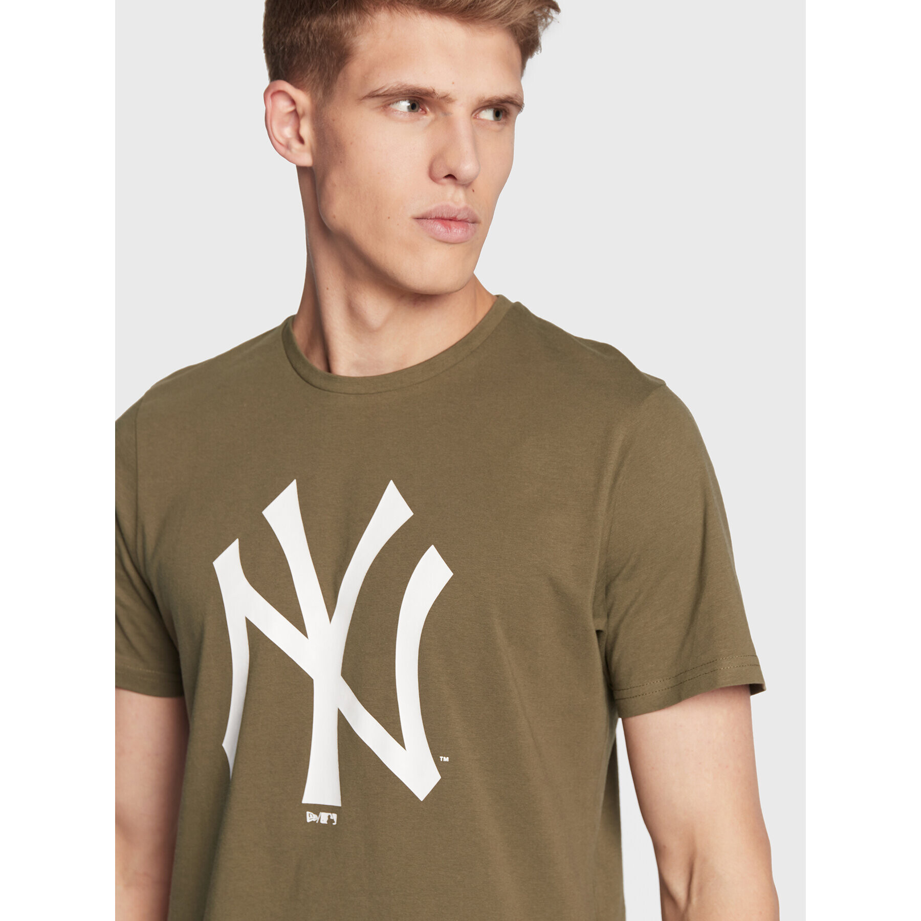 New Era T-Shirt New York Yankees Team Logo 11863694 Zelená Regular Fit - Pepit.cz