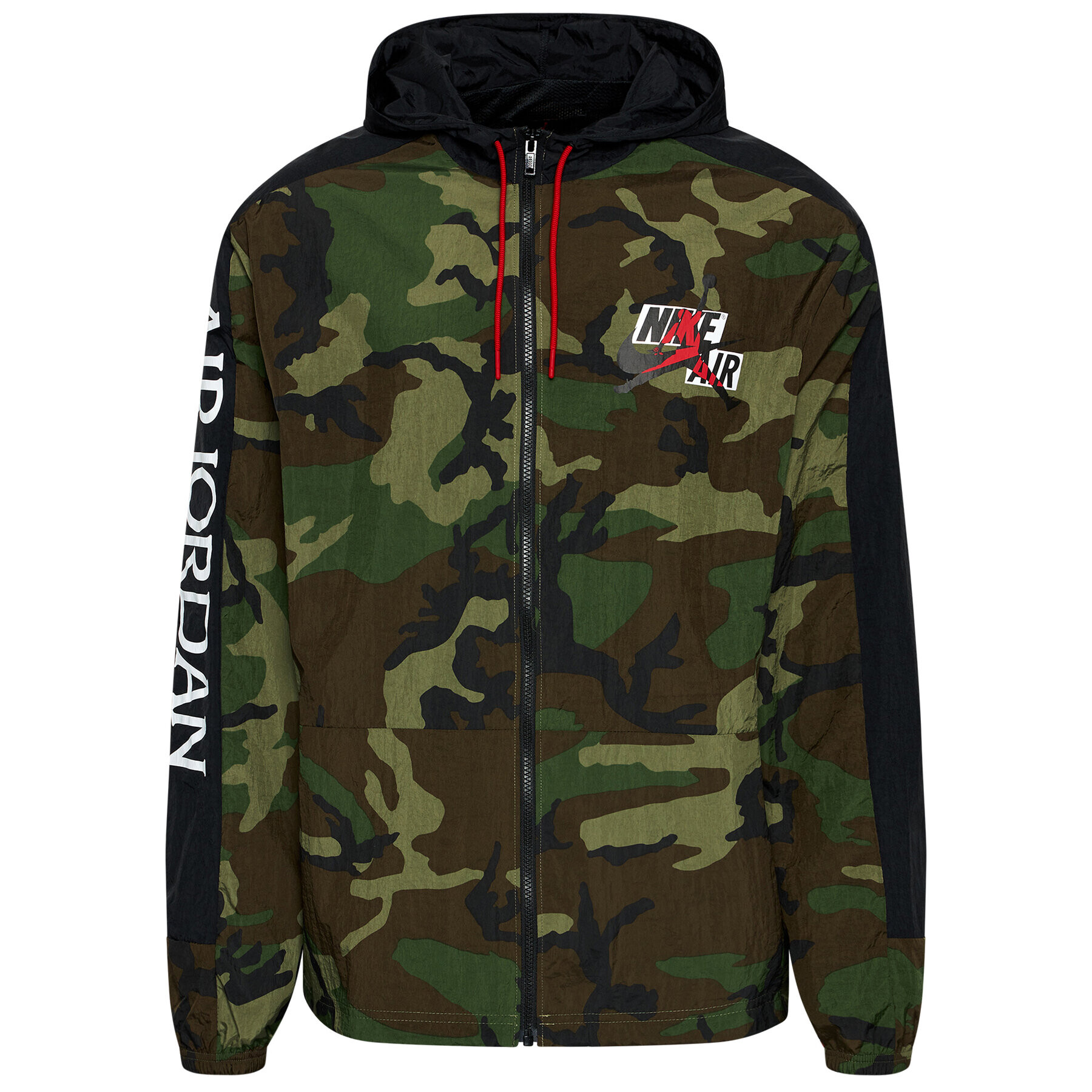 Nike Bunda pro přechodné období Air Jordan Jumpman Classics Windbreaker Camo CU2030 Zelená Standard Fit - Pepit.cz