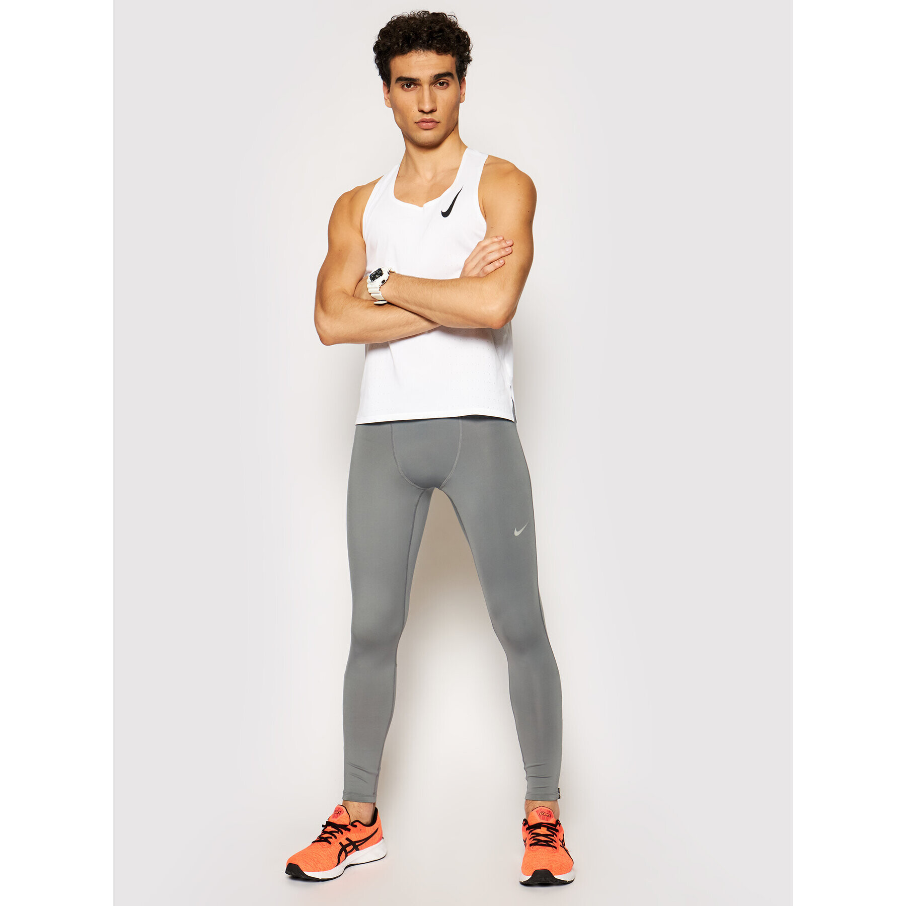 Nike Funkční tričko Aeroswift Singlet CJ7835 Bílá Slim Fit - Pepit.cz