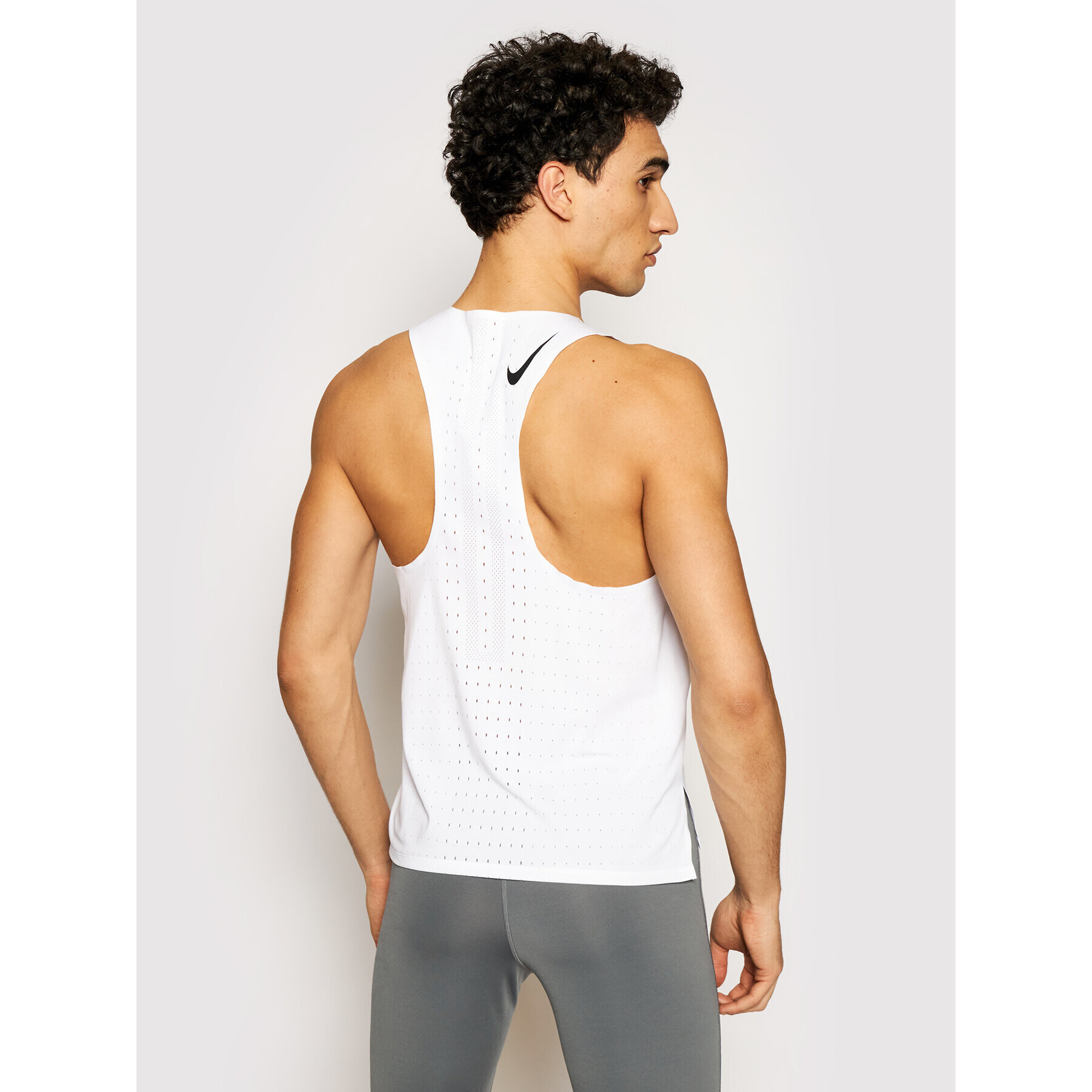 Nike Funkční tričko Aeroswift Singlet CJ7835 Bílá Slim Fit - Pepit.cz