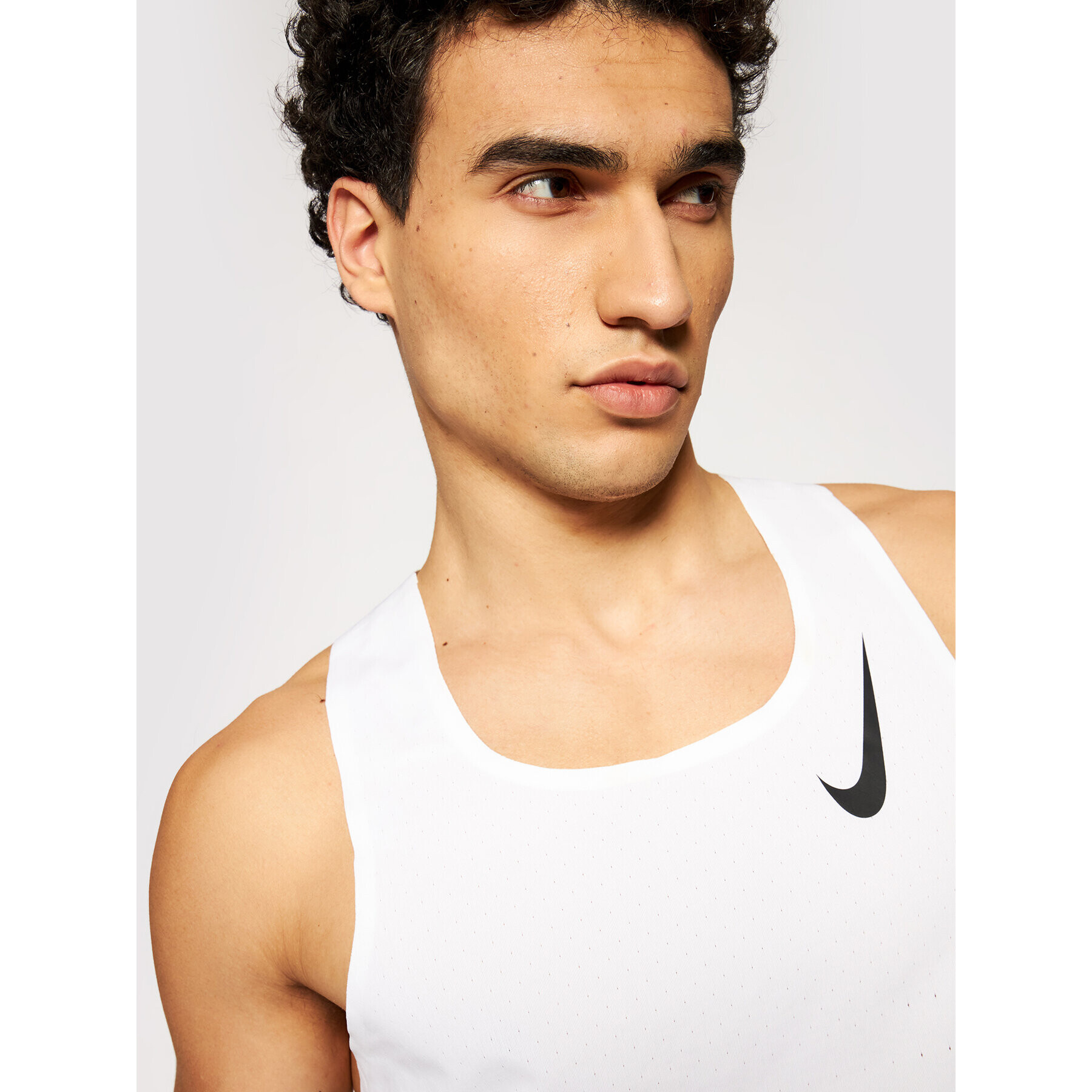 Nike Funkční tričko Aeroswift Singlet CJ7835 Bílá Slim Fit - Pepit.cz