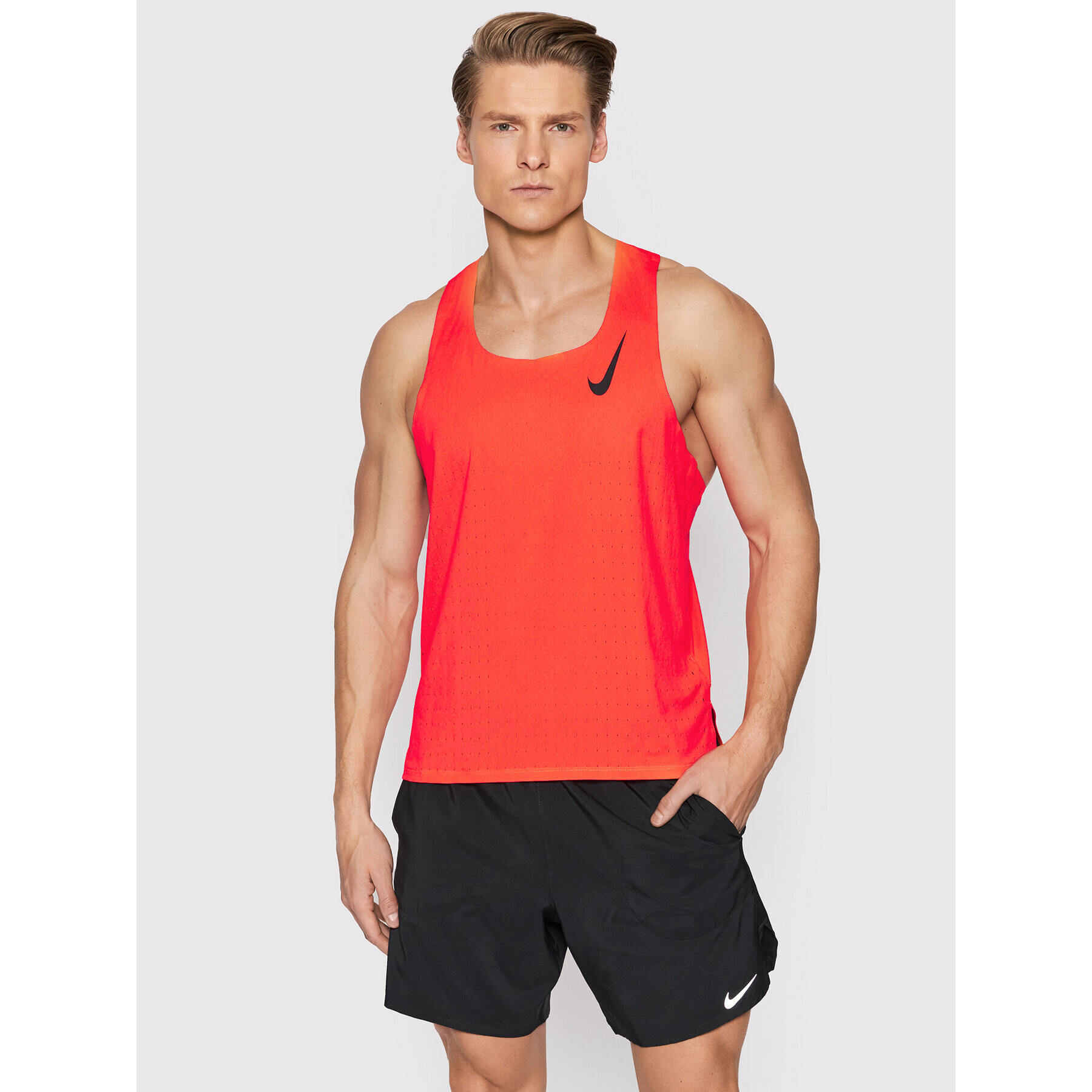 Nike Funkční tričko Aeroswift Singlet CJ7835 Oranžová Slim Fit - Pepit.cz