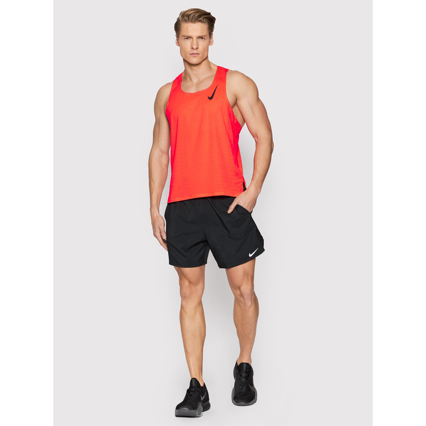 Nike Funkční tričko Aeroswift Singlet CJ7835 Oranžová Slim Fit - Pepit.cz