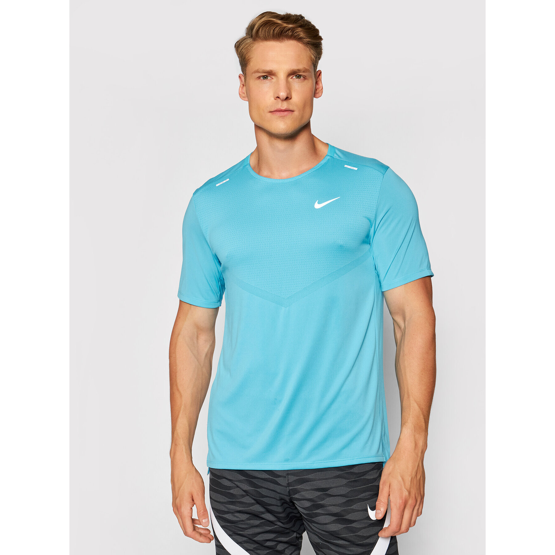 Nike Funkční tričko Dri-Fit Rise CZ9184 Modrá Standard Fit - Pepit.cz