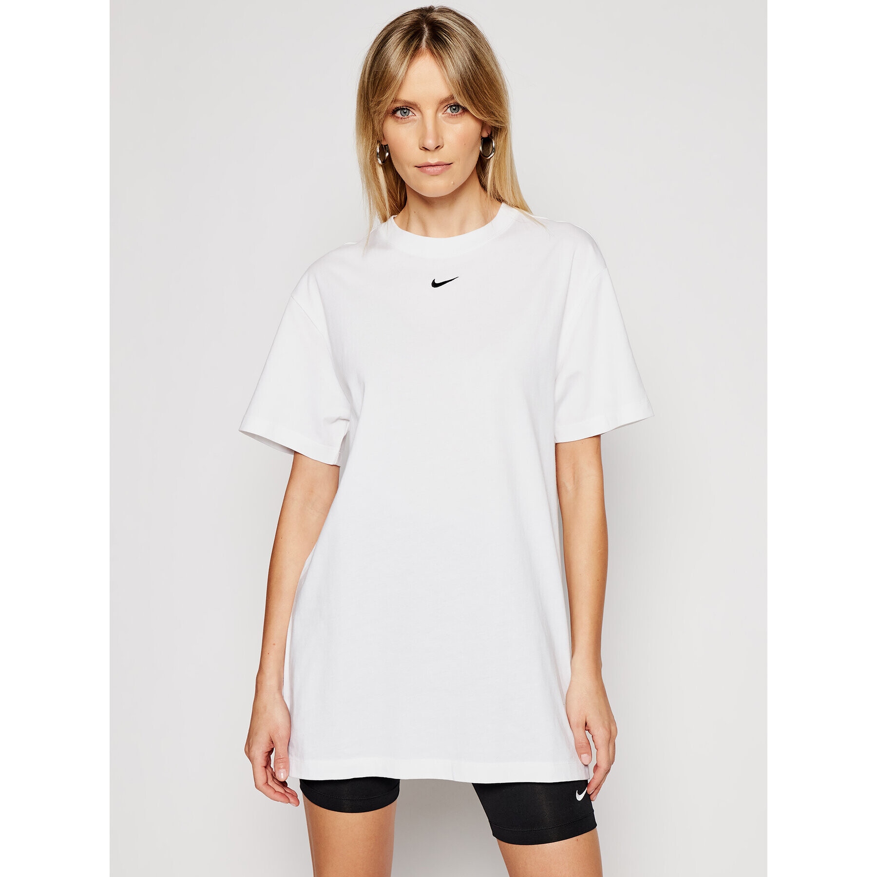 Nike Každodenní šaty Sportswear Essential CJ2242 Bílá Loose Fit - Pepit.cz