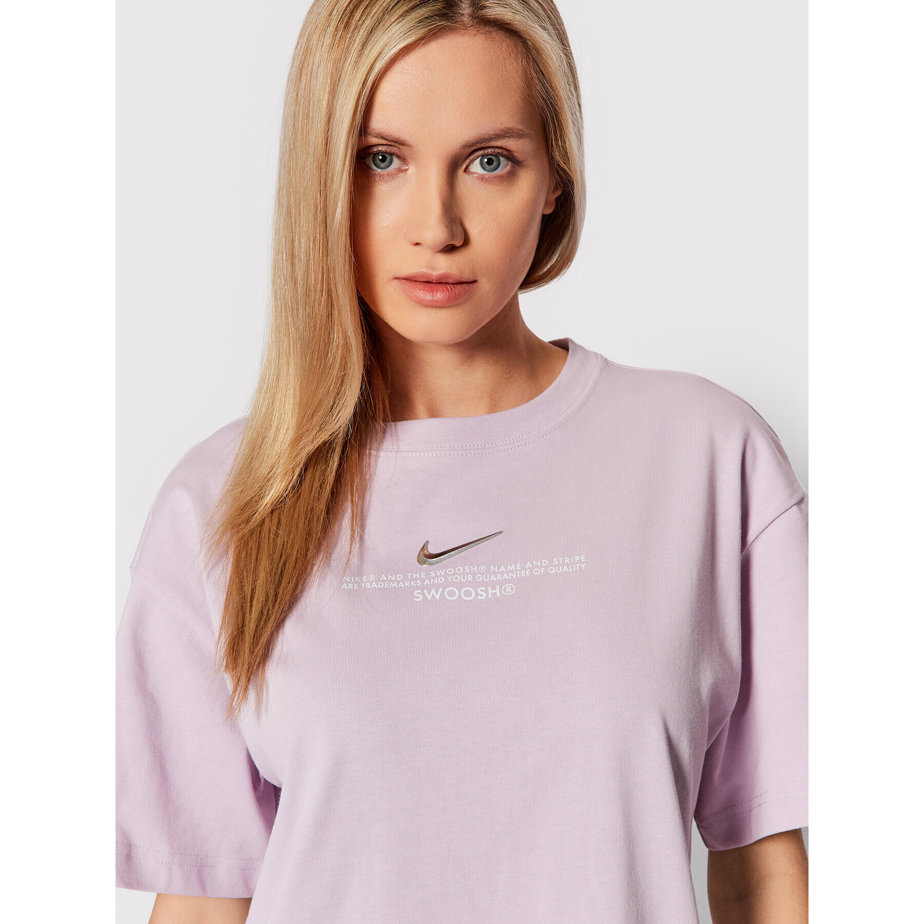 Nike Každodenní šaty Sportswear Swoosh CZ9406 Fialová Loose Fit - Pepit.cz