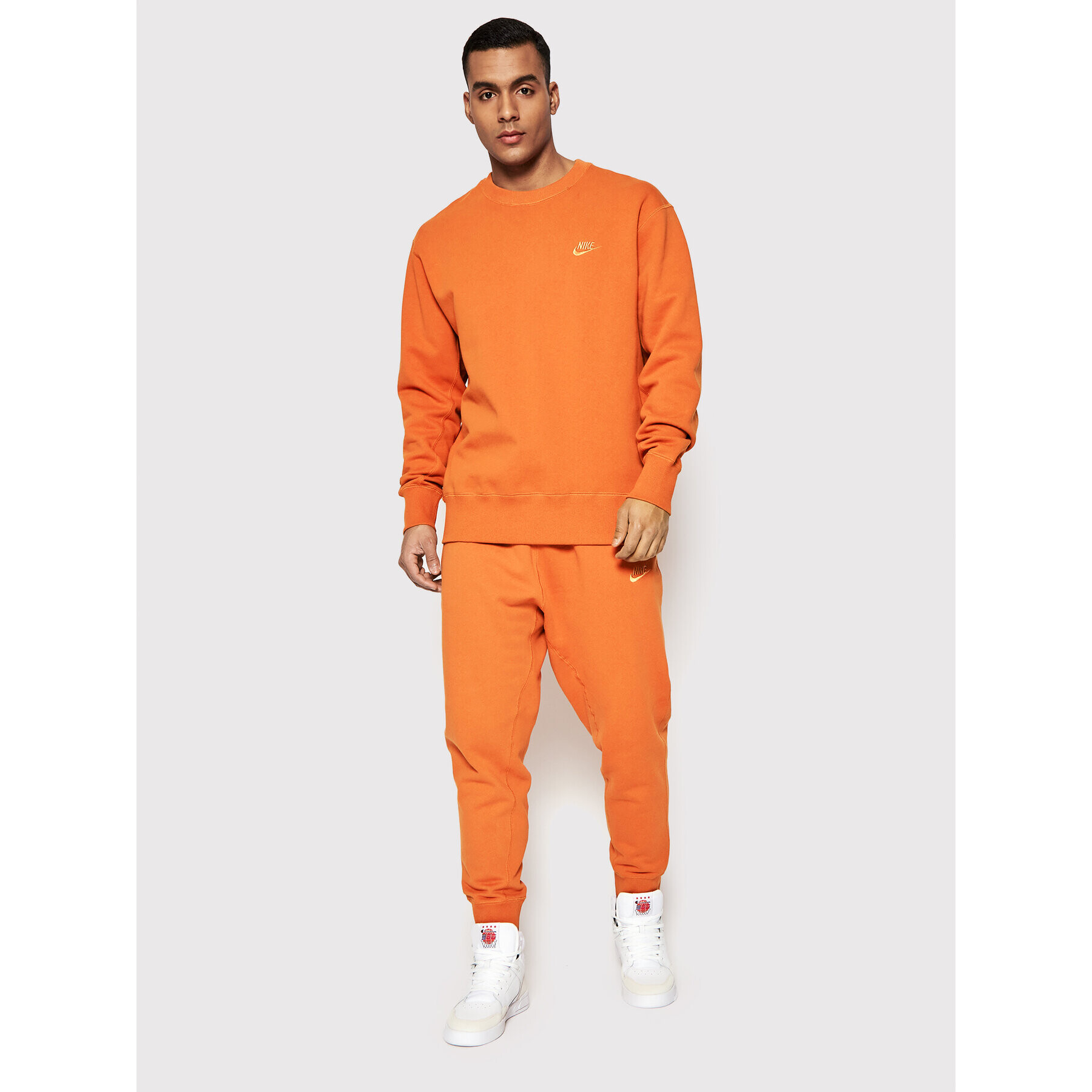 Nike Mikina Classic DA0021 Oranžová Relaxed Fit - Pepit.cz