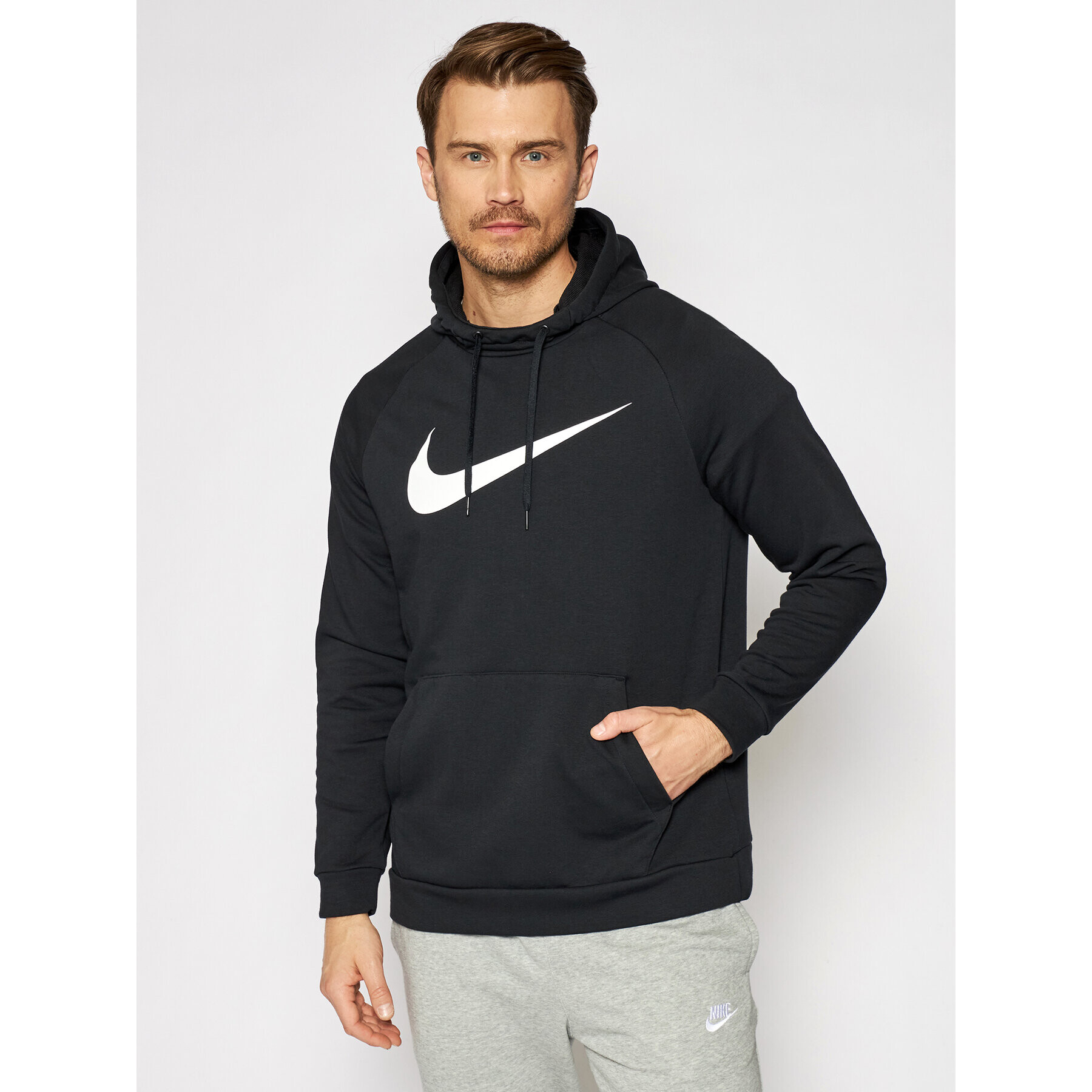 Nike Mikina Dri-Fit Swoosh CZ2425 Černá Standard Fit - Pepit.cz