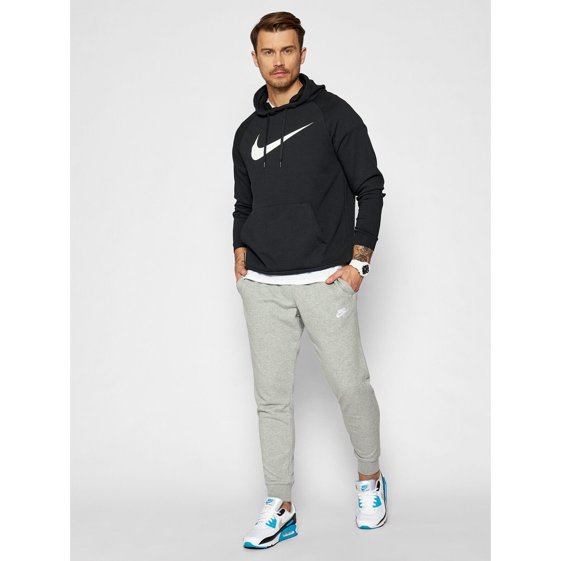 Nike Mikina Dri-Fit Swoosh CZ2425 Černá Standard Fit - Pepit.cz