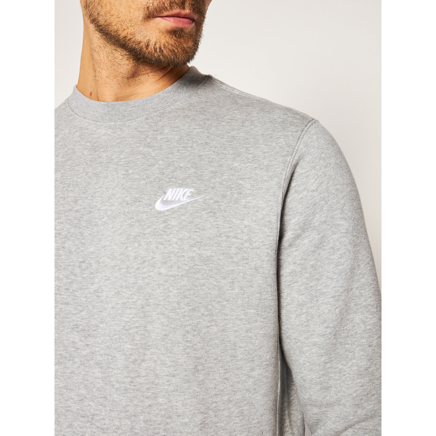 Nike Mikina Nsw Club BV2662 Šedá Standard Fit - Pepit.cz