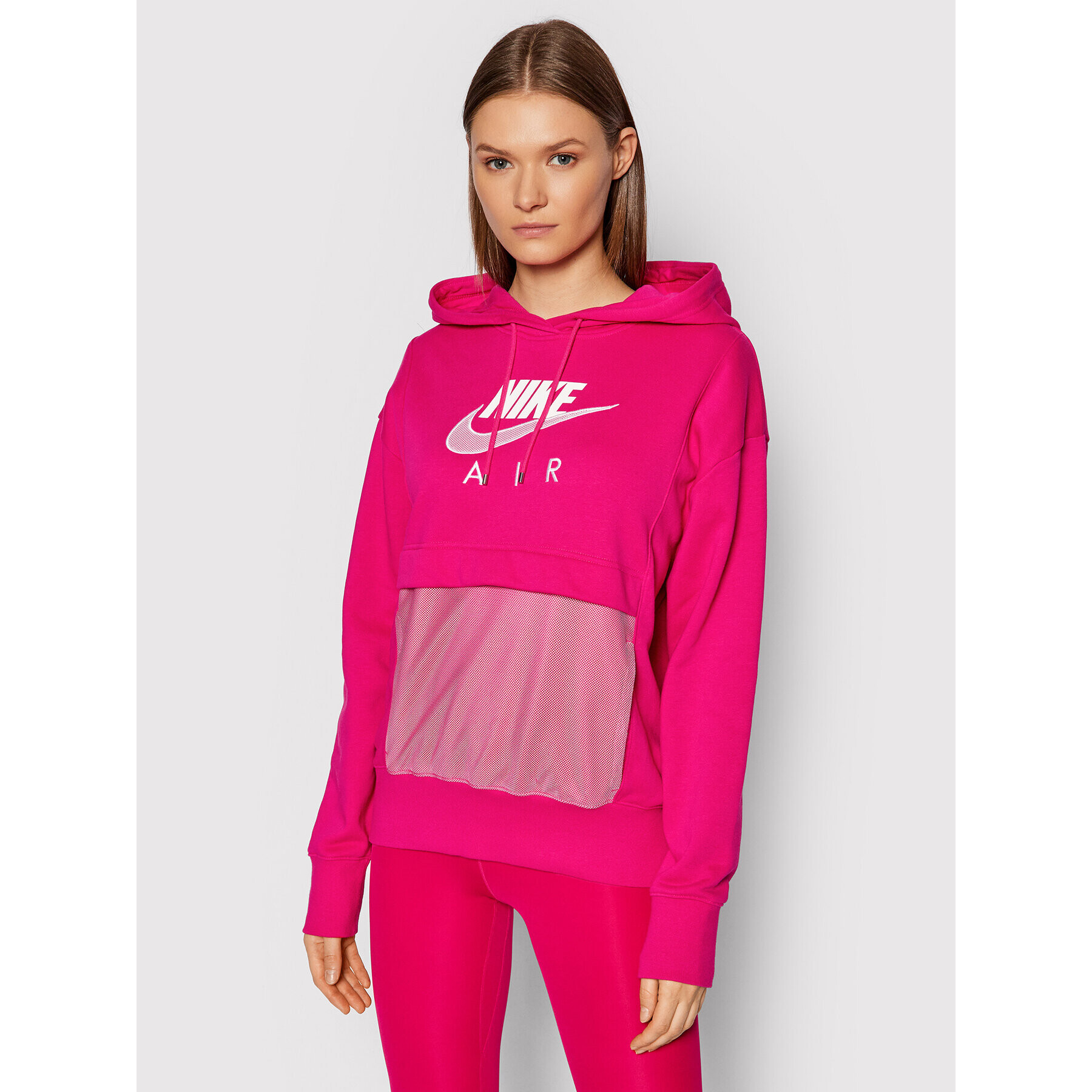 Nike Mikina Sportswear Air CZ8620 Růžová Oversize - Pepit.cz