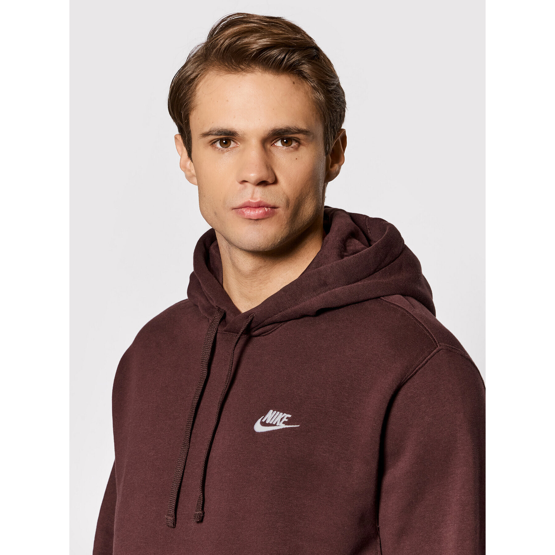 Nike Mikina Sportswear Club BV2654 Hnědá Standard Fit - Pepit.cz