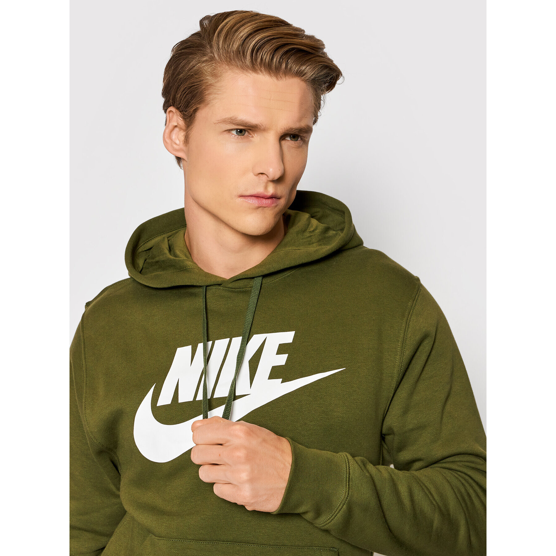 Nike Mikina Sportswear Club BV2973 Zelená Standard Fit - Pepit.cz