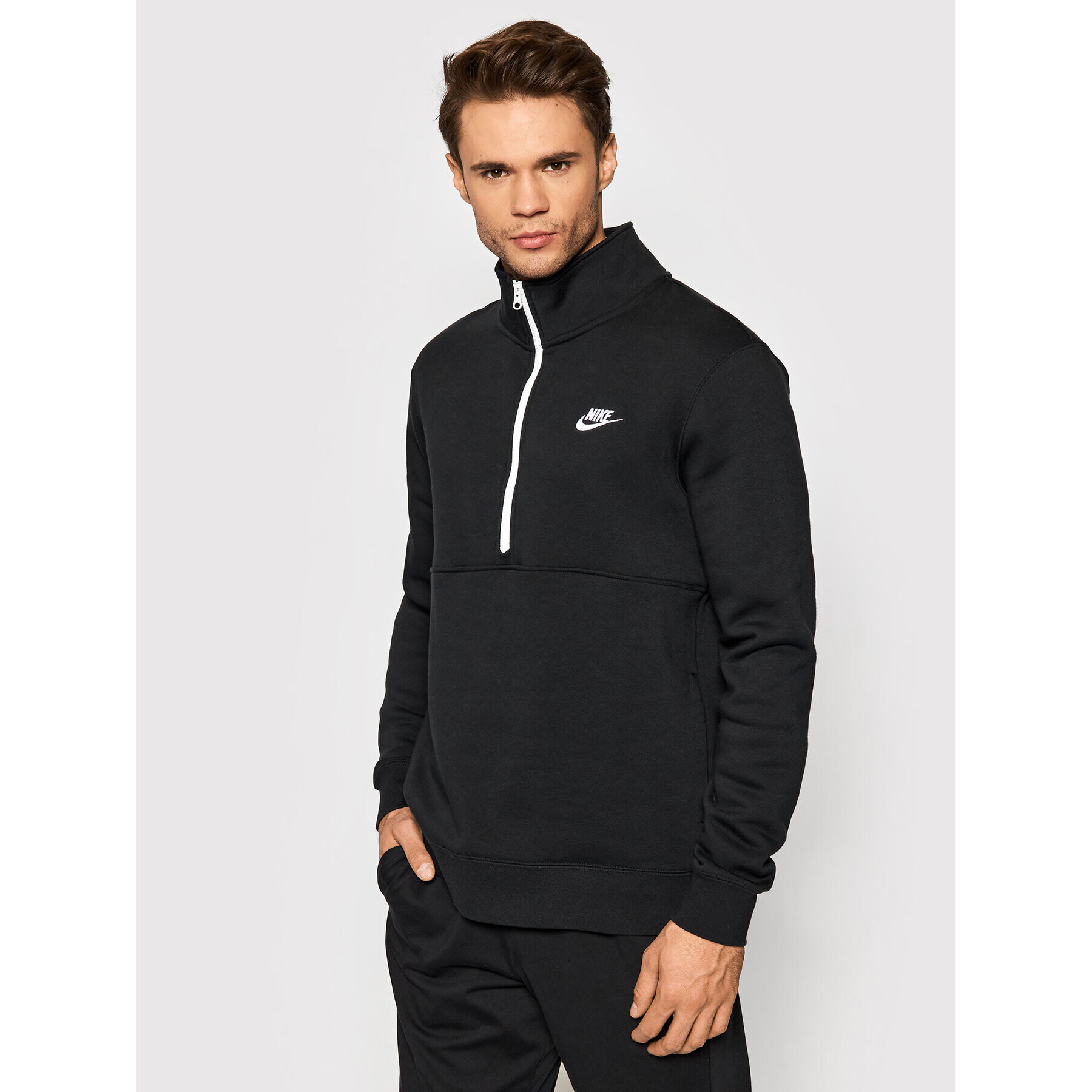 Nike Mikina Sportswear Club DD4732 Černá Standard Fit - Pepit.cz