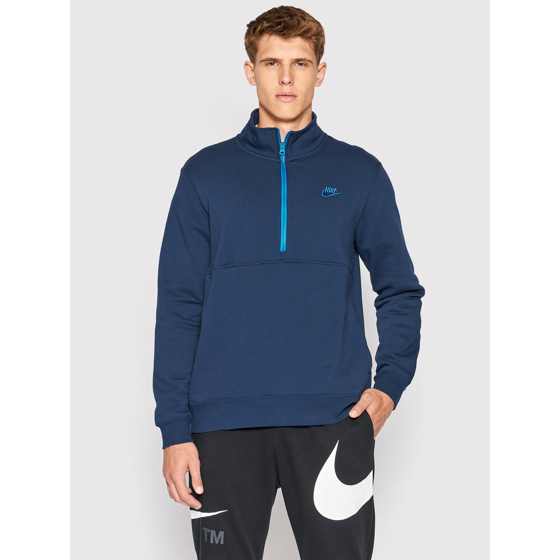 Nike Mikina Sportswear Club DD4732 Tmavomodrá Standard Fit - Pepit.cz