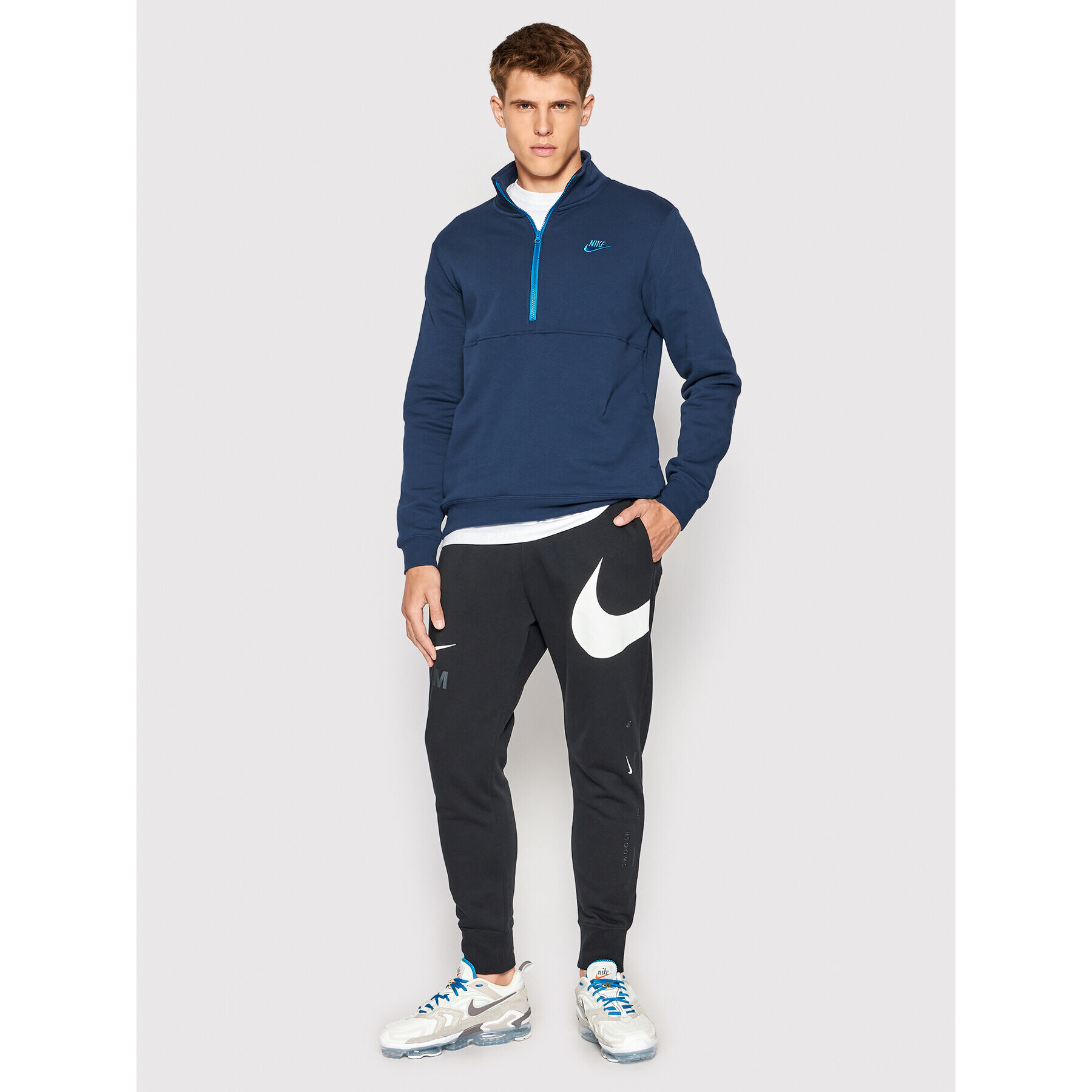 Nike Mikina Sportswear Club DD4732 Tmavomodrá Standard Fit - Pepit.cz