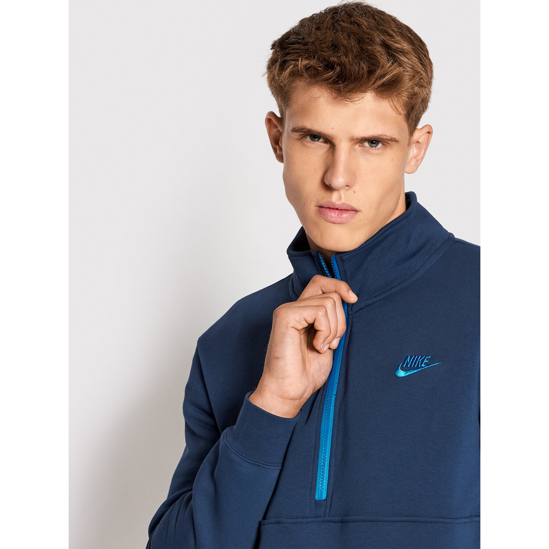 Nike Mikina Sportswear Club DD4732 Tmavomodrá Standard Fit - Pepit.cz