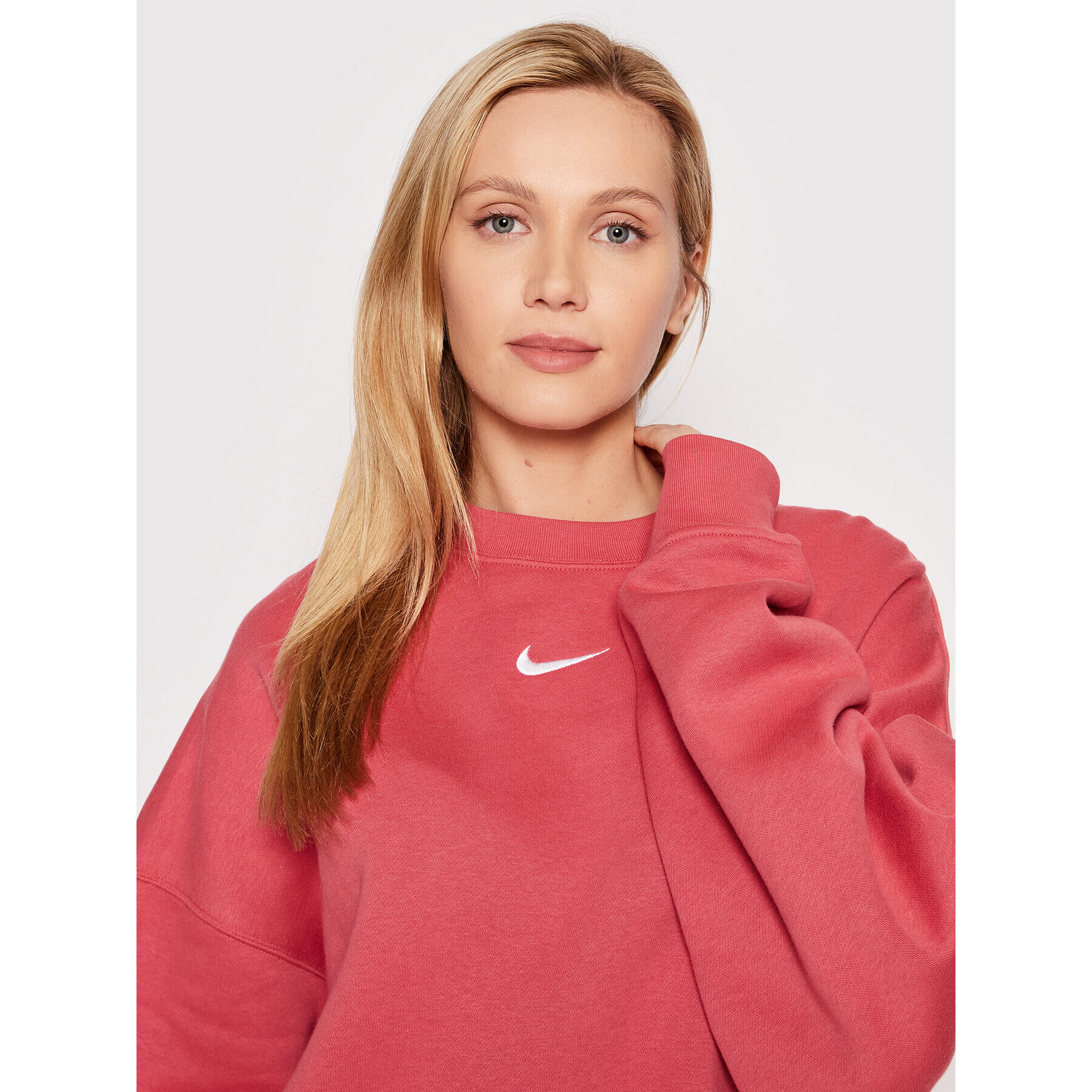 Nike Mikina Sportswear Collection Essentials DD5632 Růžová Oversize - Pepit.cz