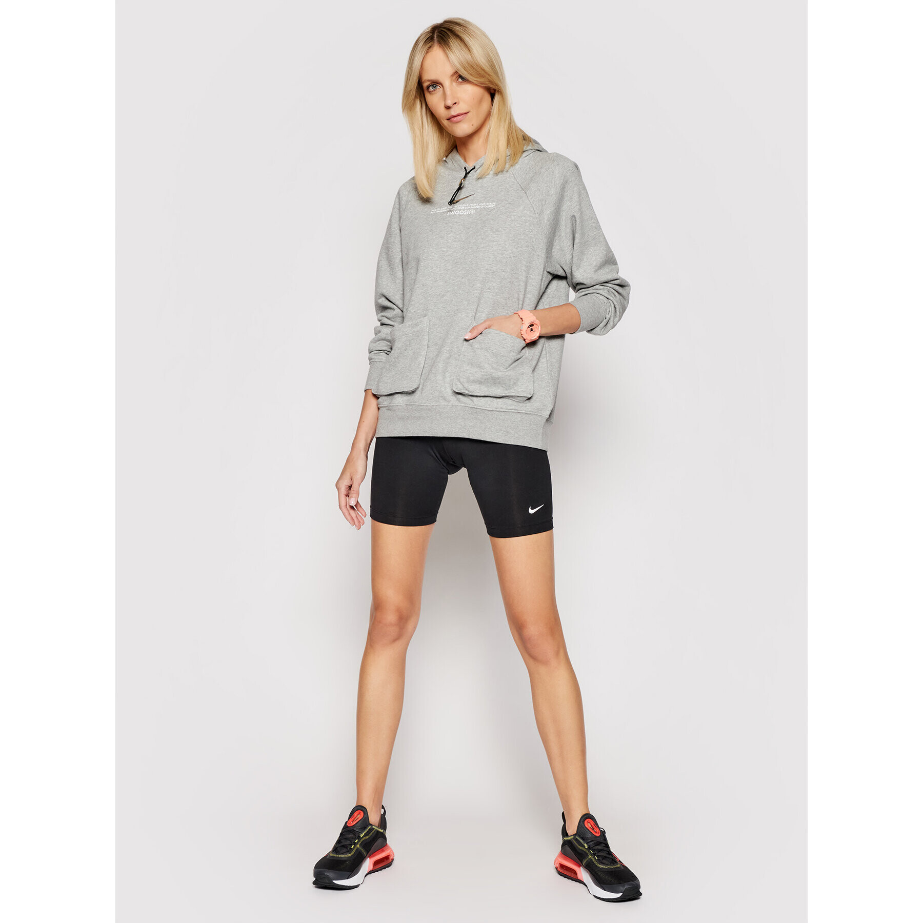 Nike Mikina Sportswear CZ8896 Šedá Oversize - Pepit.cz