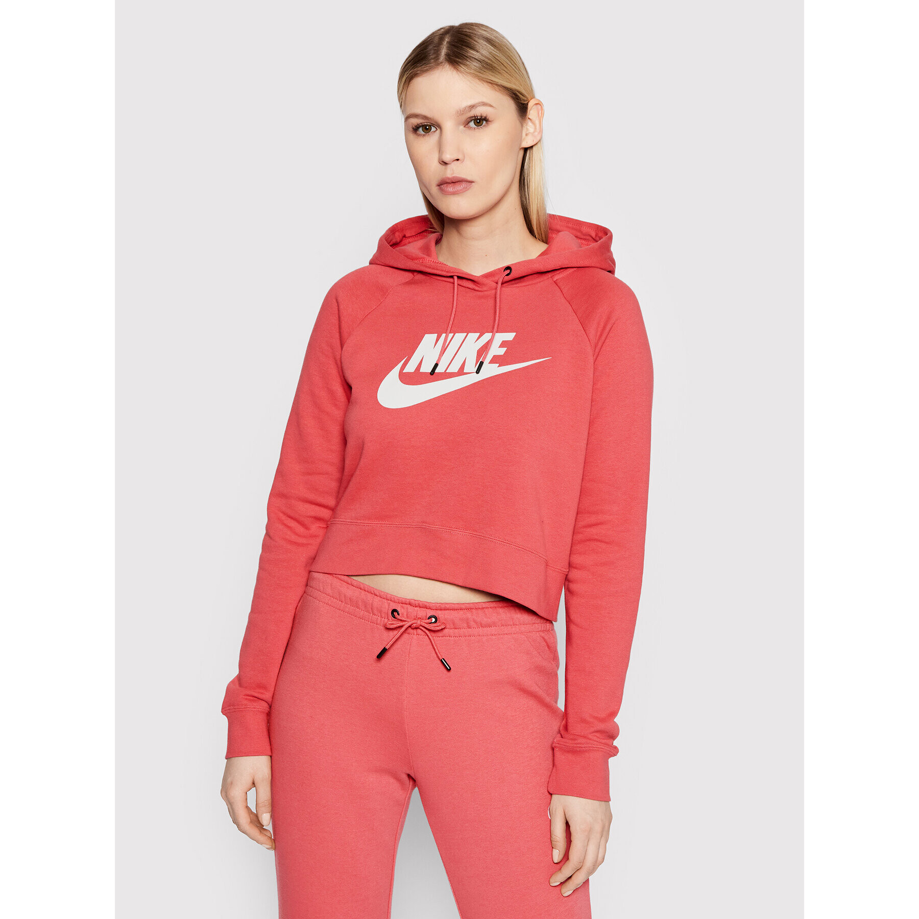 Nike Mikina Sportswear Essential CJ6327 Růžová Loose Fit - Pepit.cz