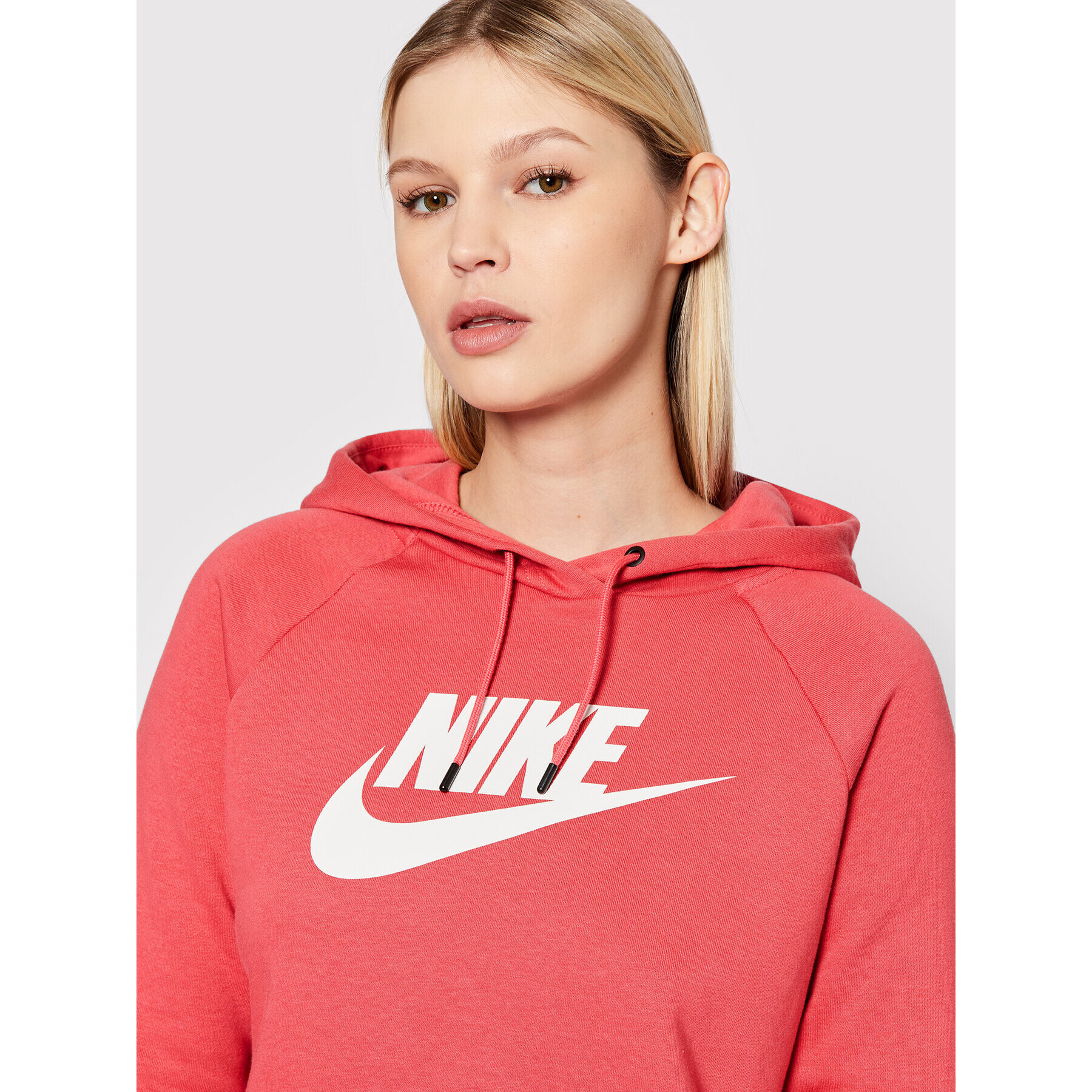 Nike Mikina Sportswear Essential CJ6327 Růžová Loose Fit - Pepit.cz