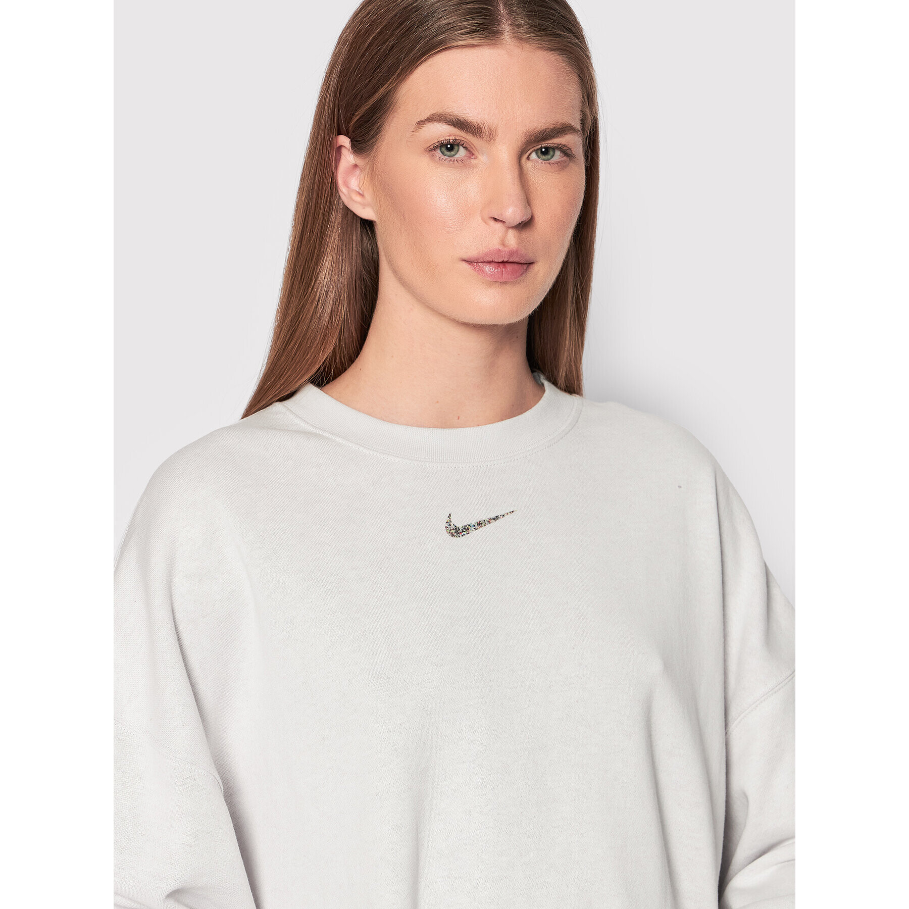 Nike Mikina Sportswear Essentials DJ6937 Šedá Oversize - Pepit.cz