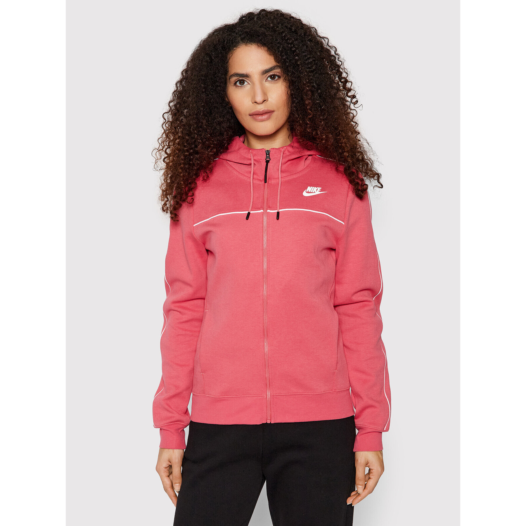 Nike Mikina Sportswear Millenium CZ8338 Růžová Standard Fit - Pepit.cz