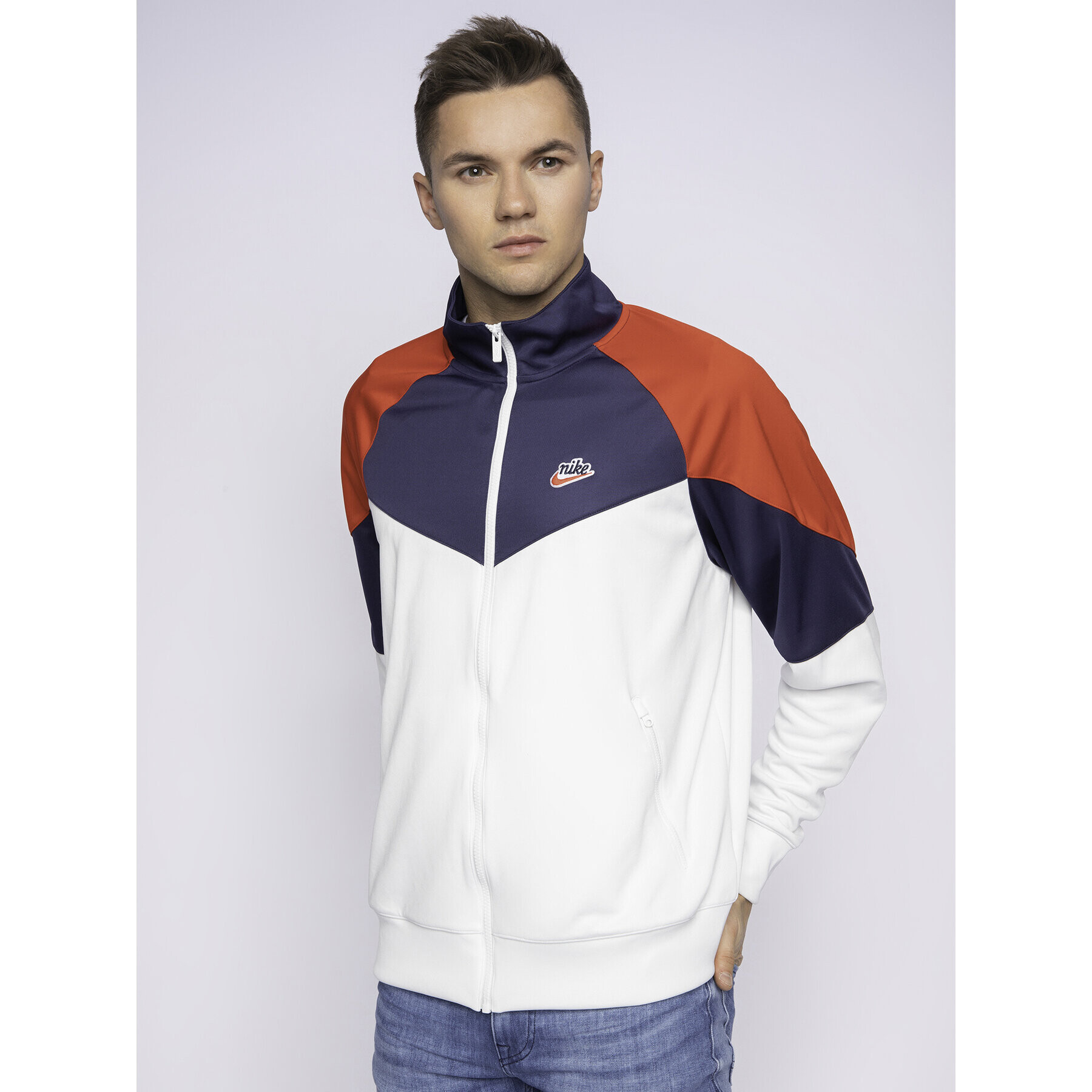 Nike Mikina Sportswear Windrunner BV2625 Bílá Loose Fit - Pepit.cz