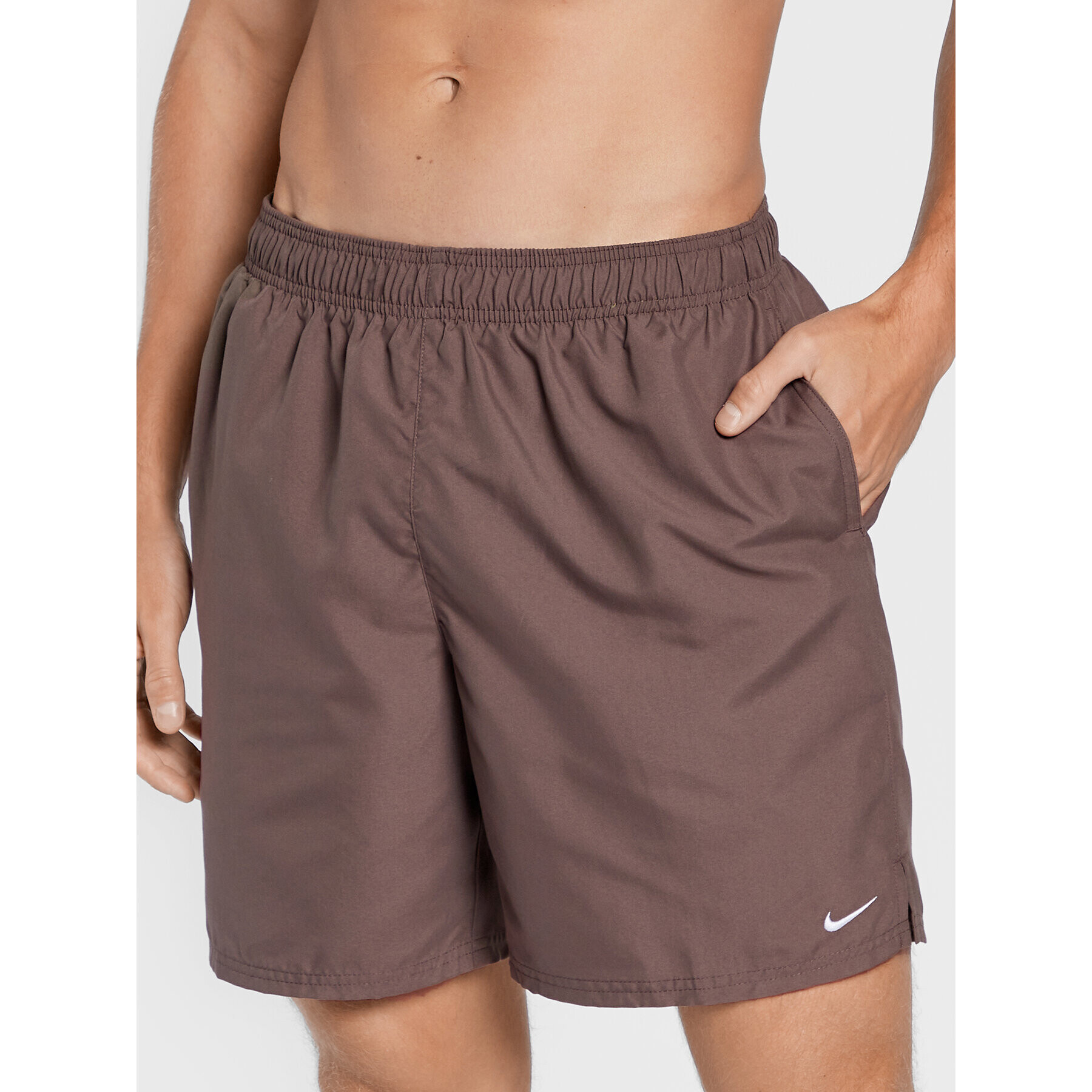 Nike Plavecké šortky Essential Volley NESSA559 Hnědá Regular Fit - Pepit.cz